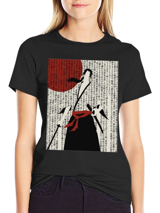 Samurai Warrior Kanji Text T-Shirt