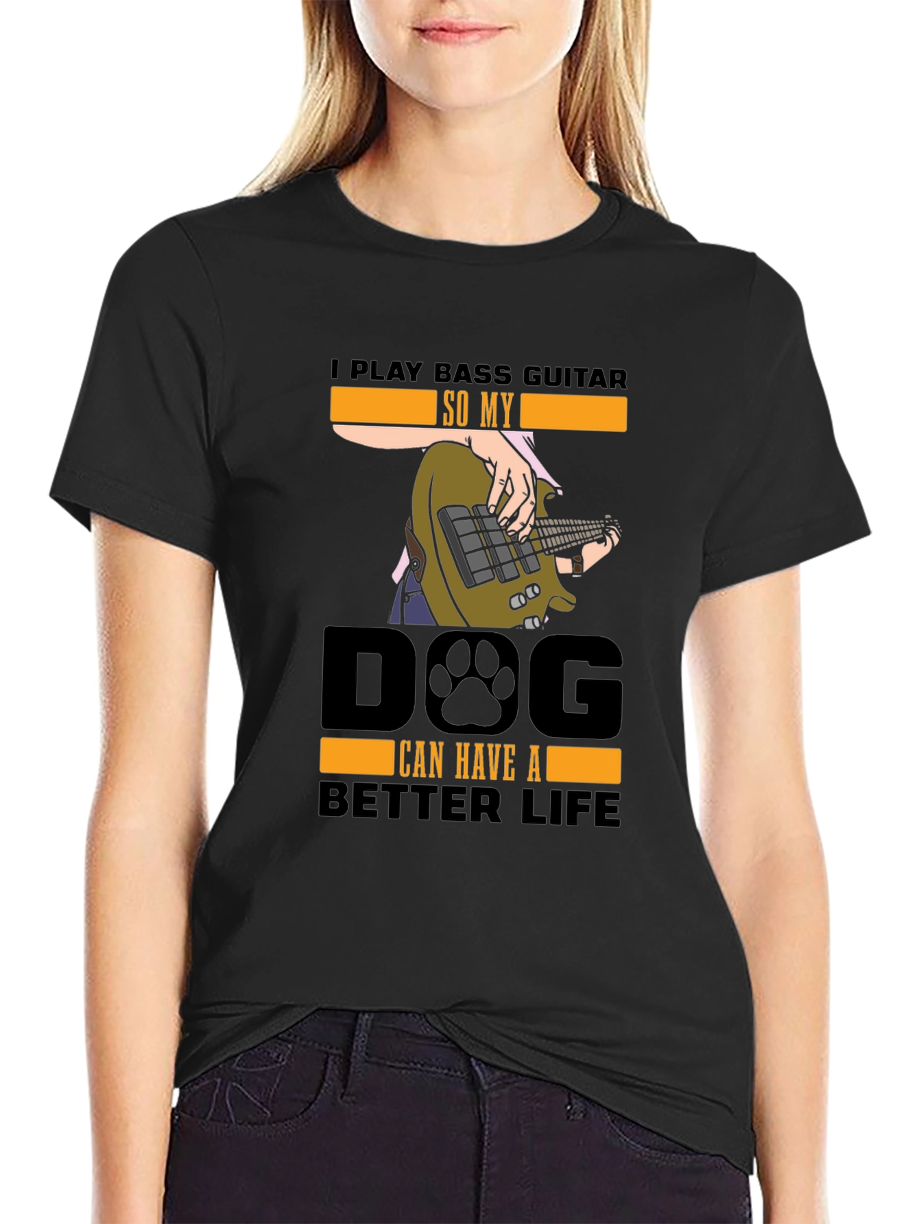 Bass Guitar Dog Lover T-Shirt