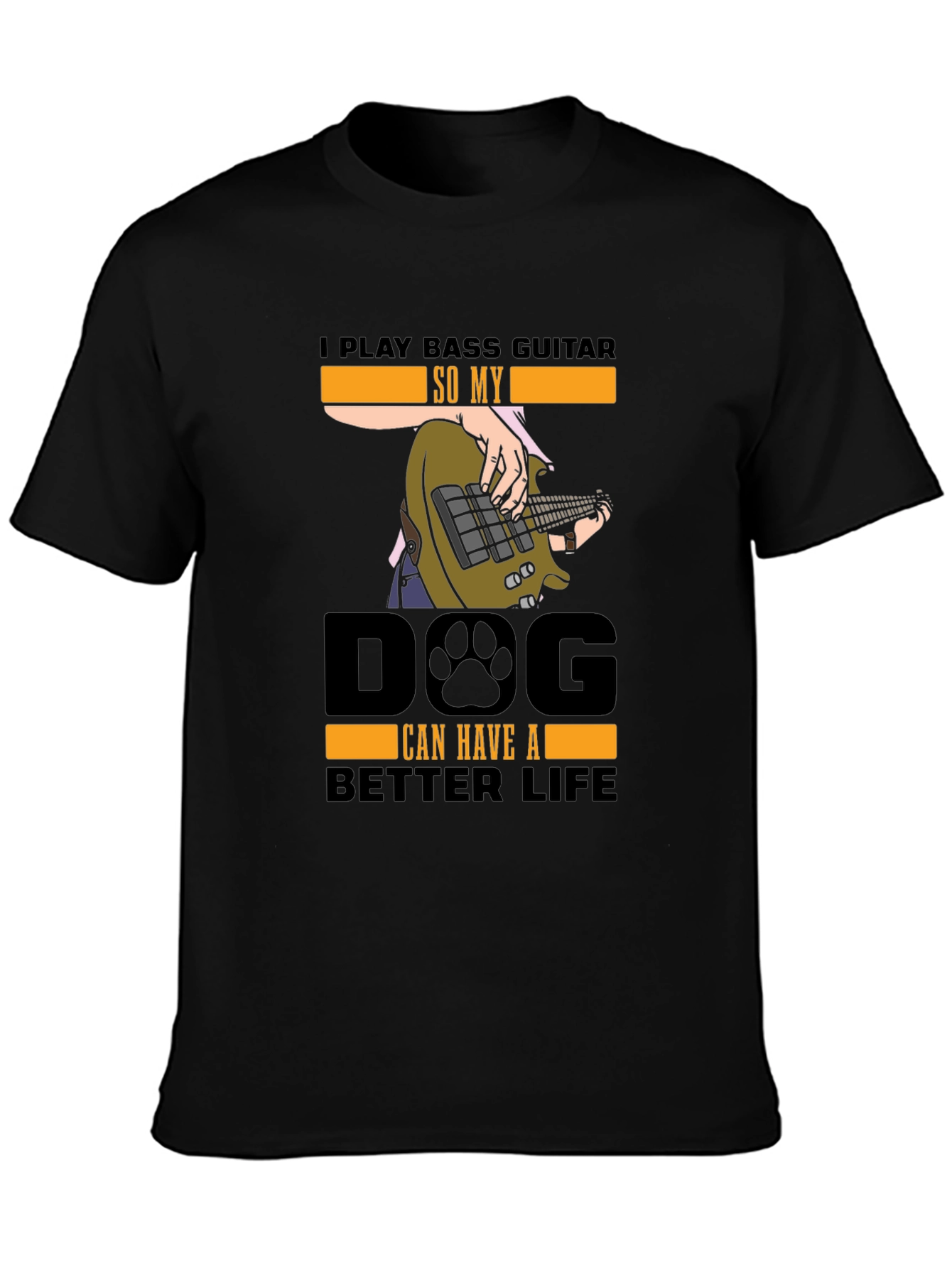 Bass Guitar Dog Lover T-Shirt