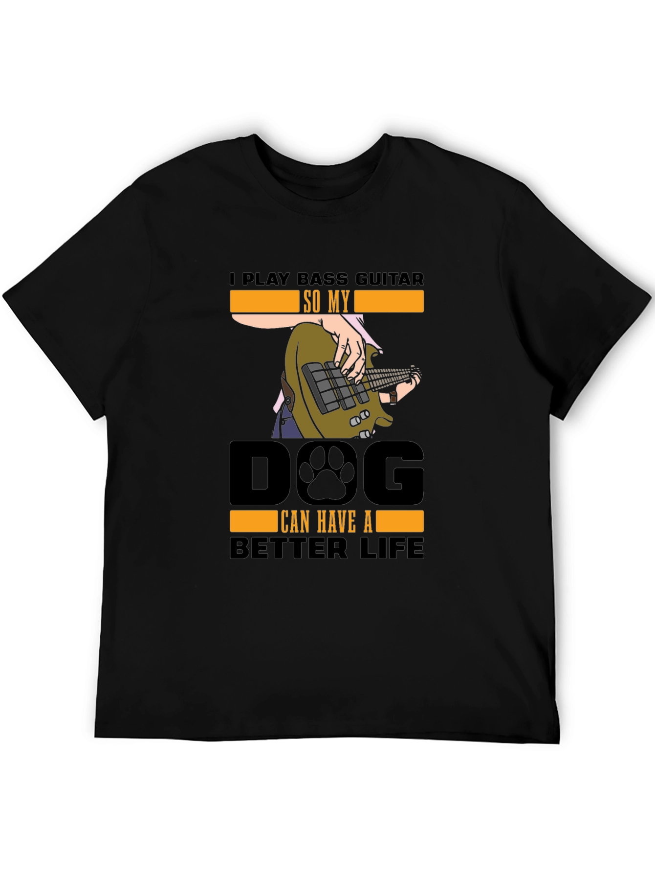 Bass Guitar Dog Lover T-Shirt