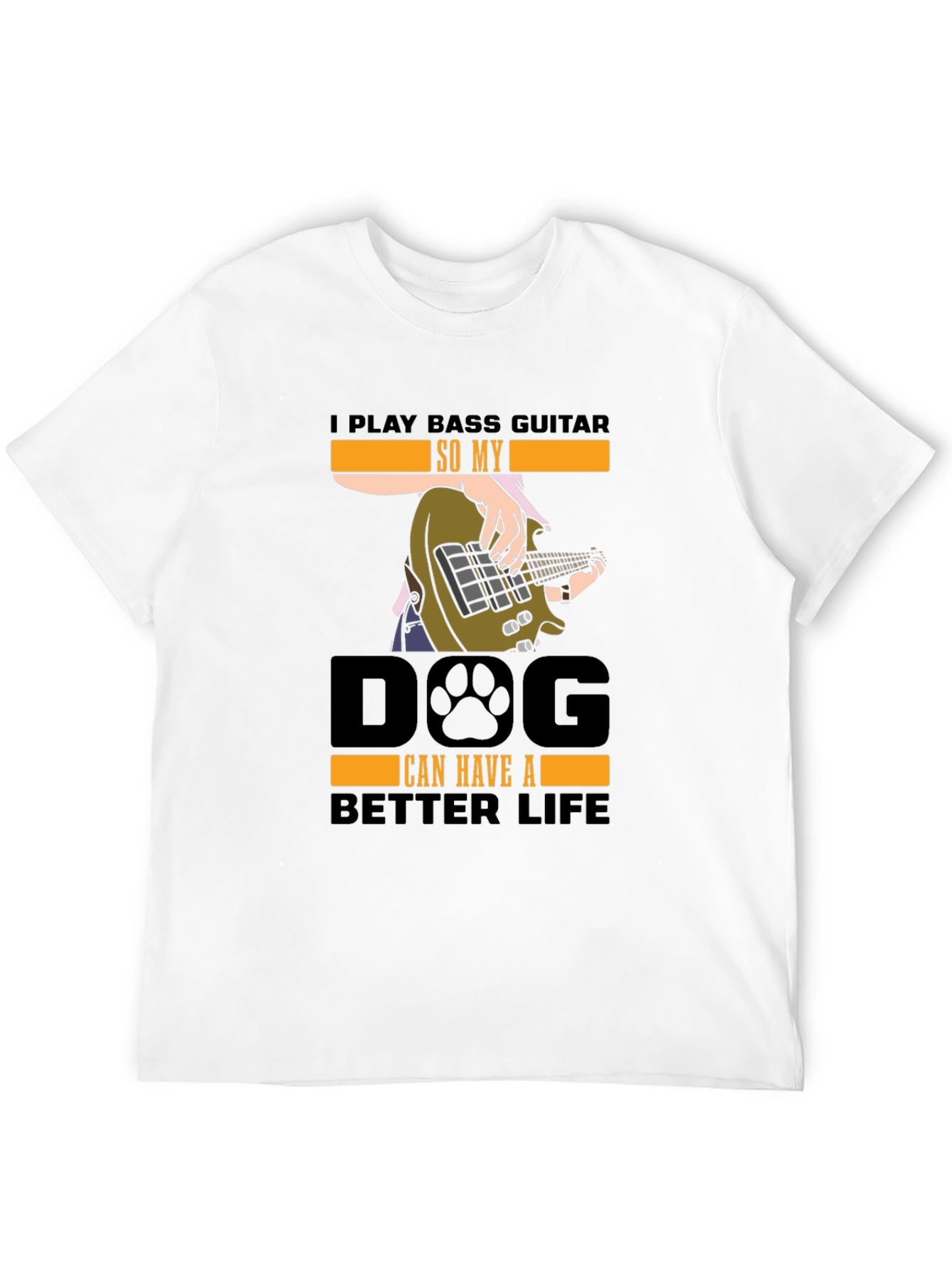 Bass Guitar Dog Lover T-Shirt