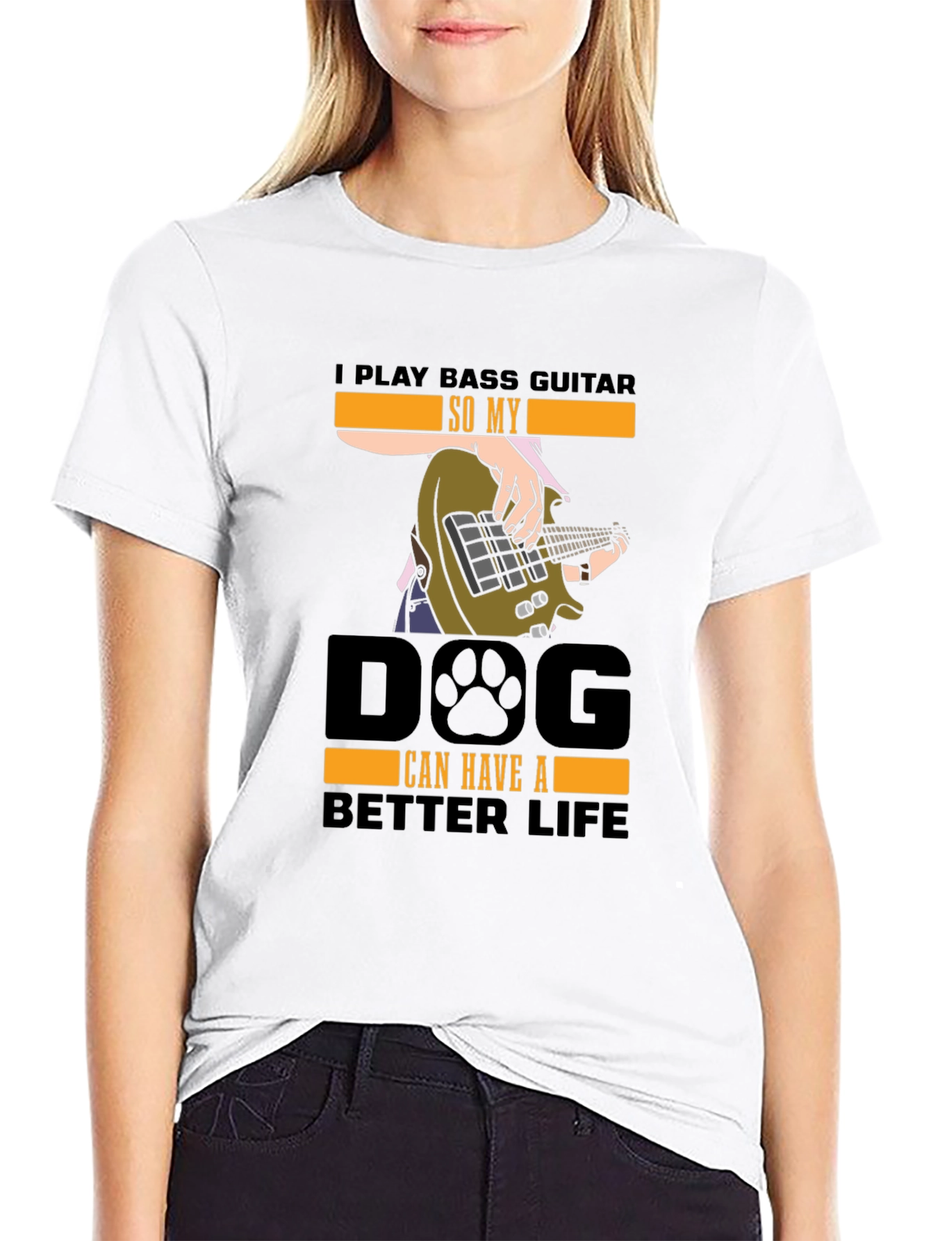 Bass Guitar Dog Lover T-Shirt