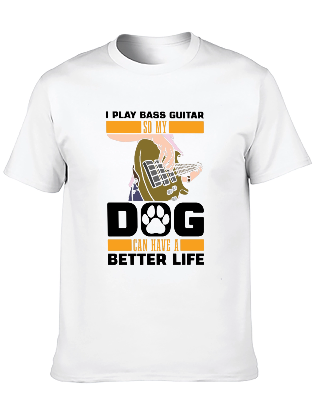 Bass Guitar Dog Lover T-Shirt