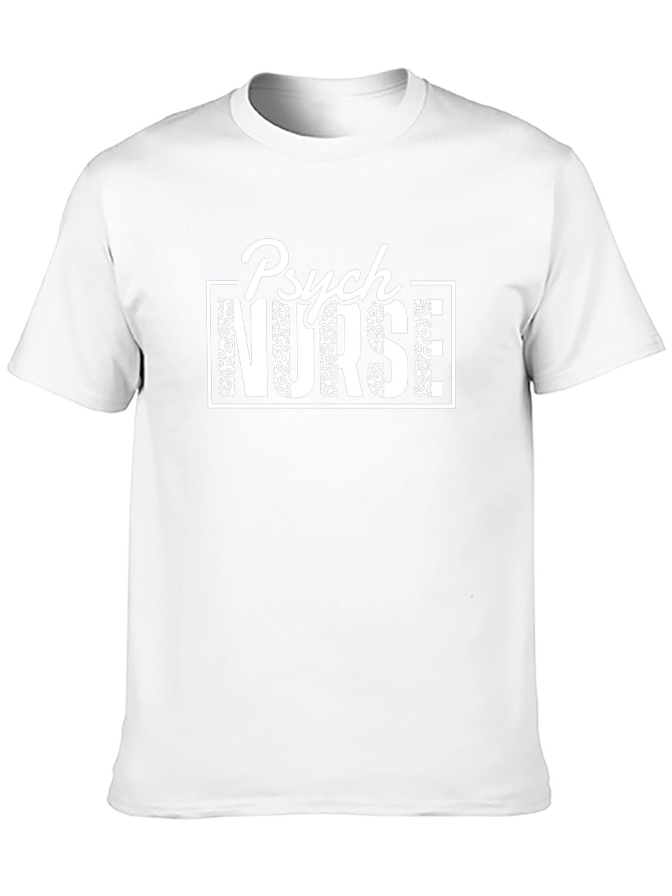 Psych Nurse Leopard Print Graphic T-Shirt
