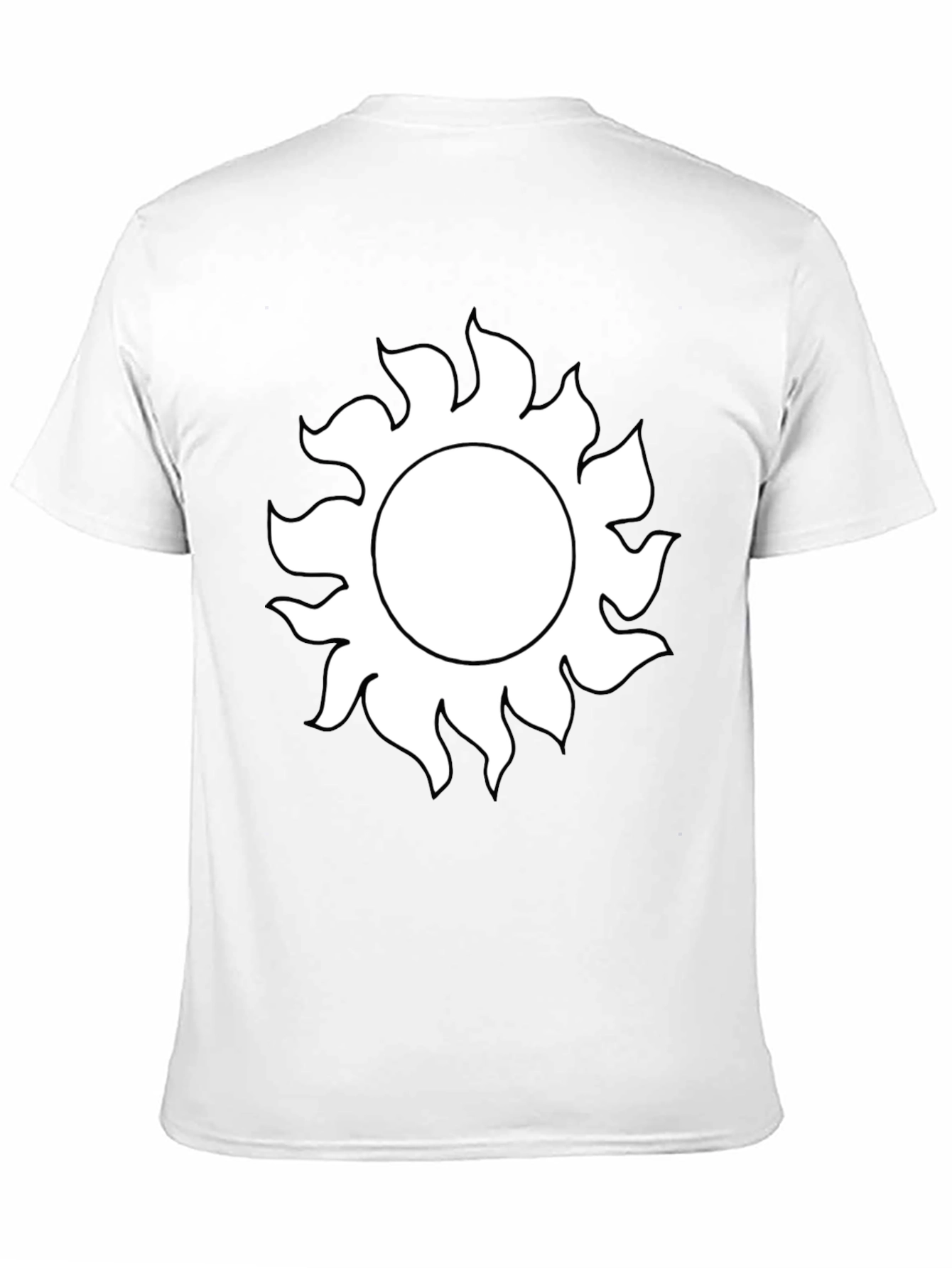 Sun Graphic Tee - Bold Black Cotton T-Shirt