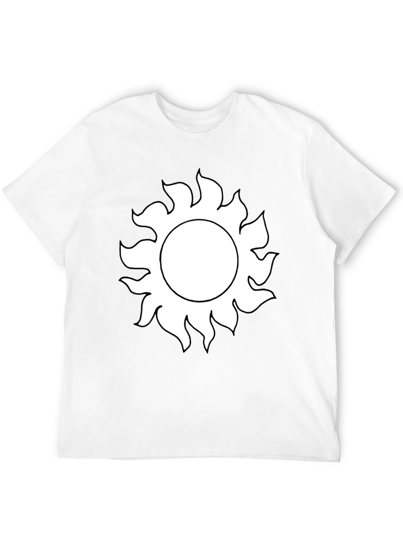 Sun Graphic Tee - Bold Black Cotton T-Shirt