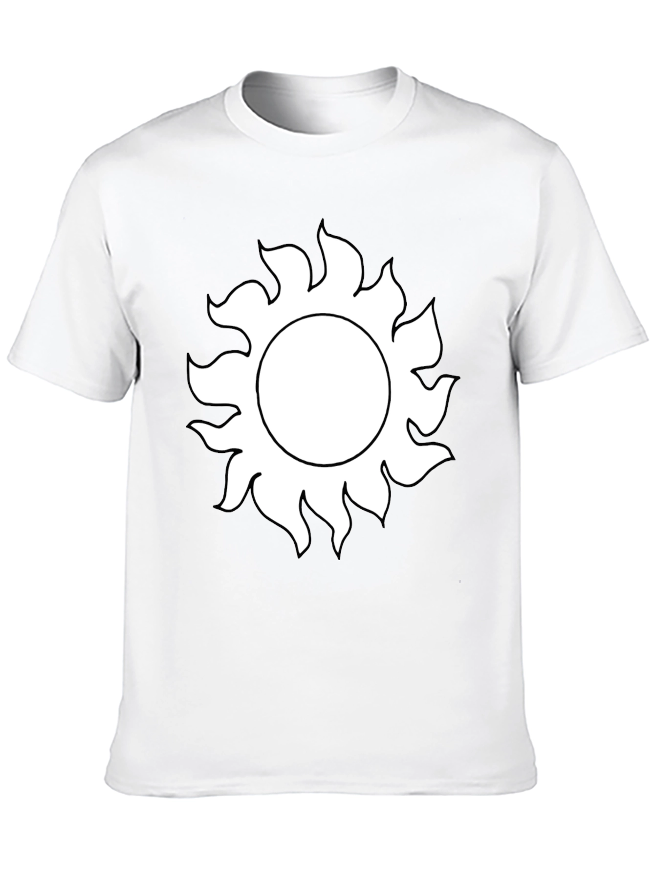 Sun Graphic Tee - Bold Black Cotton T-Shirt