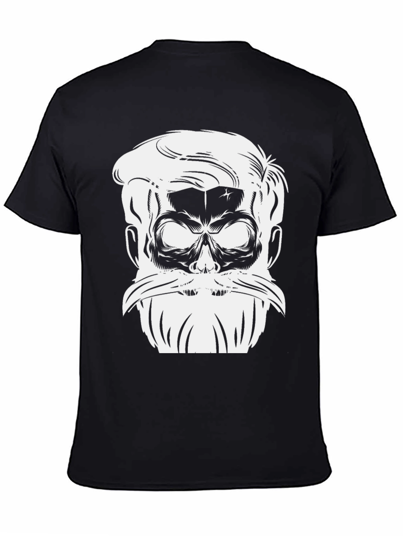 Skull Beard Graphic Tee - Mens Black T-Shirt