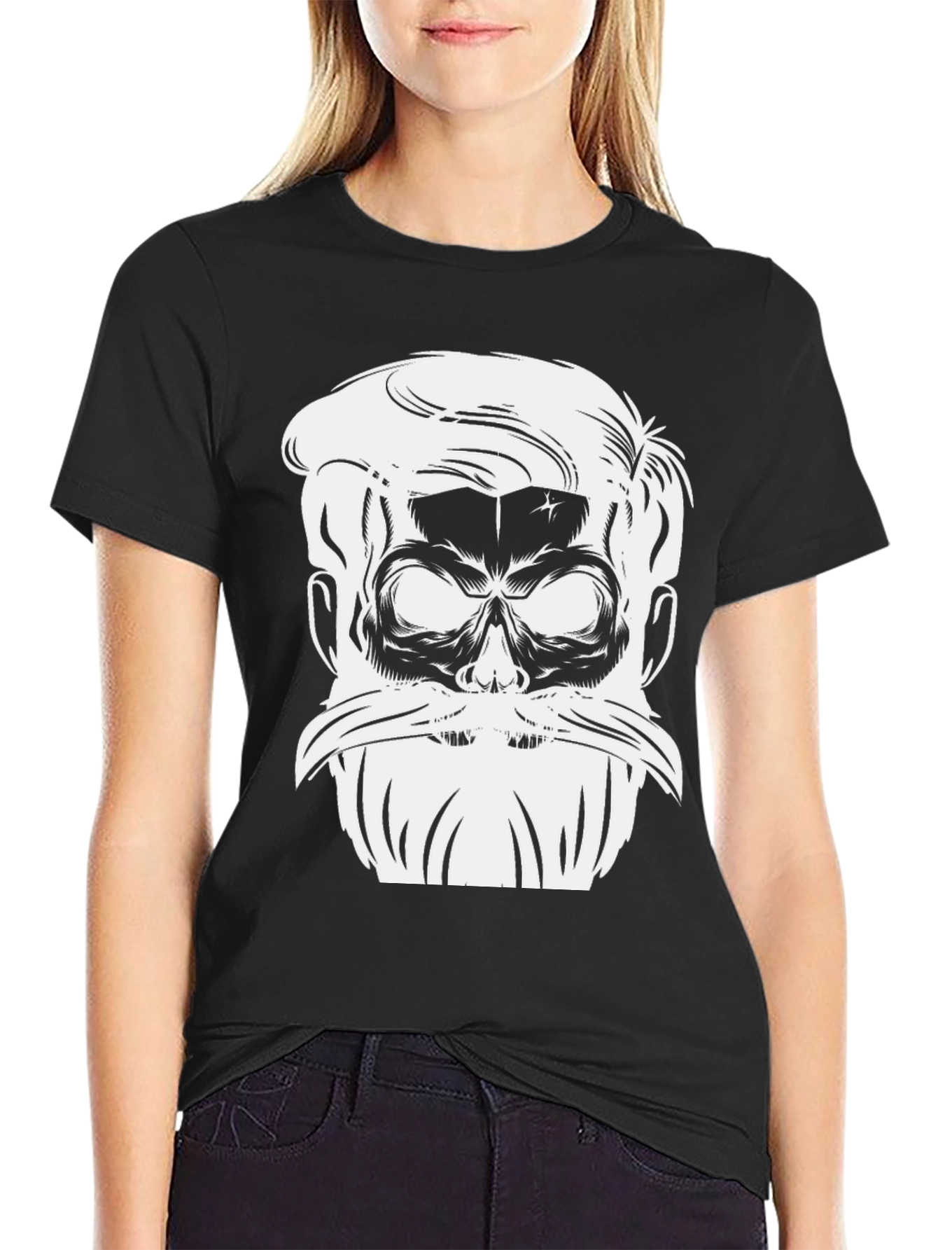Skull Beard Graphic Tee - Mens Black T-Shirt