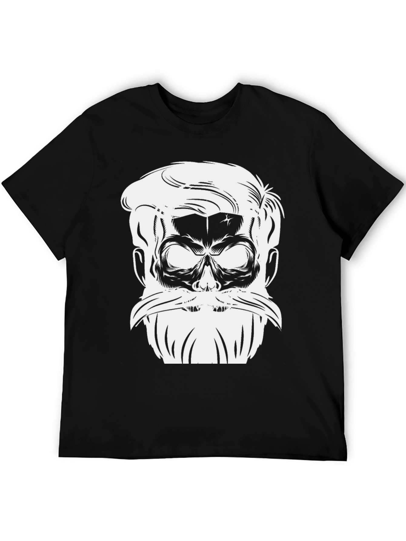 Skull Beard Graphic Tee - Mens Black T-Shirt
