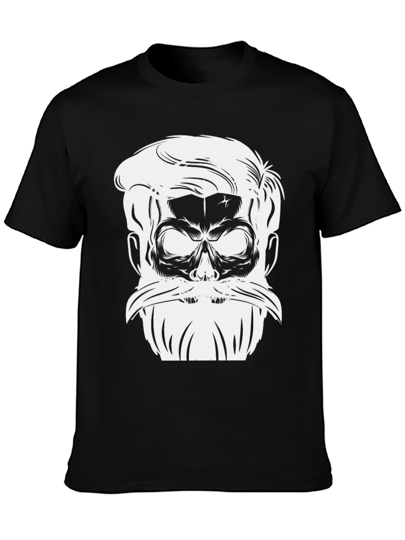 Skull Beard Graphic Tee - Mens Black T-Shirt