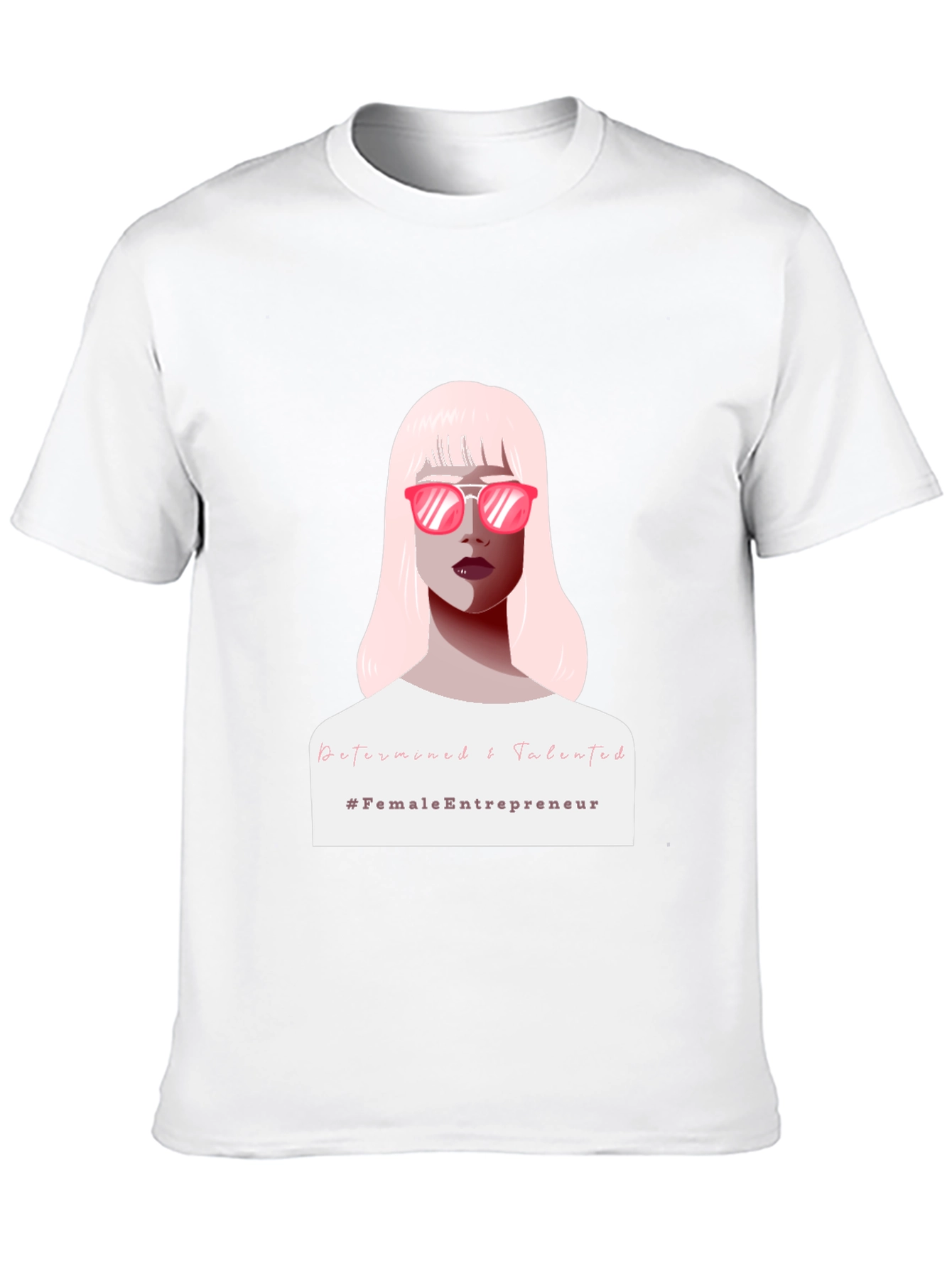 Determined Female Entrepreneur Black T-Shirt