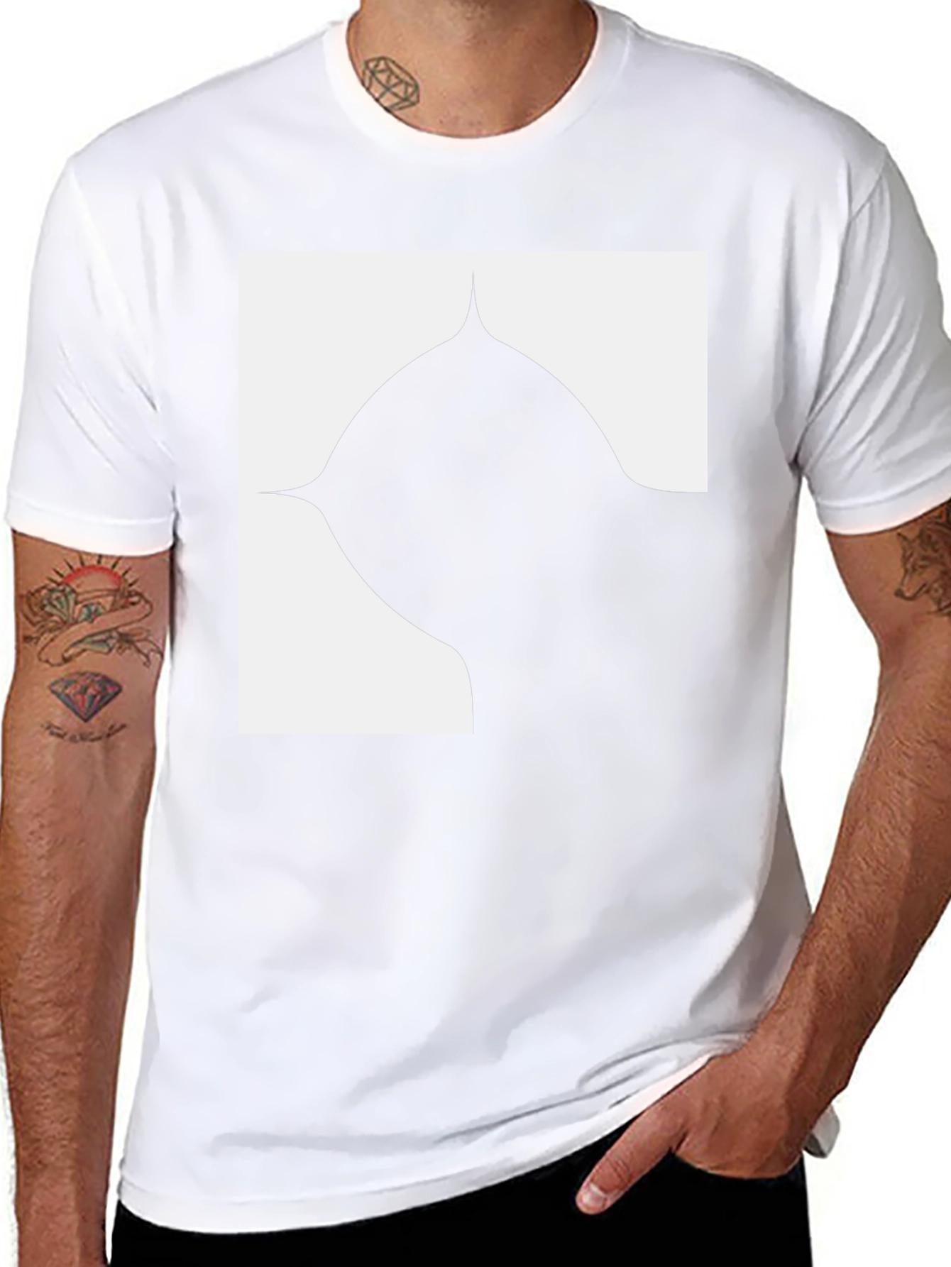 Abstract Design Black T-Shirt