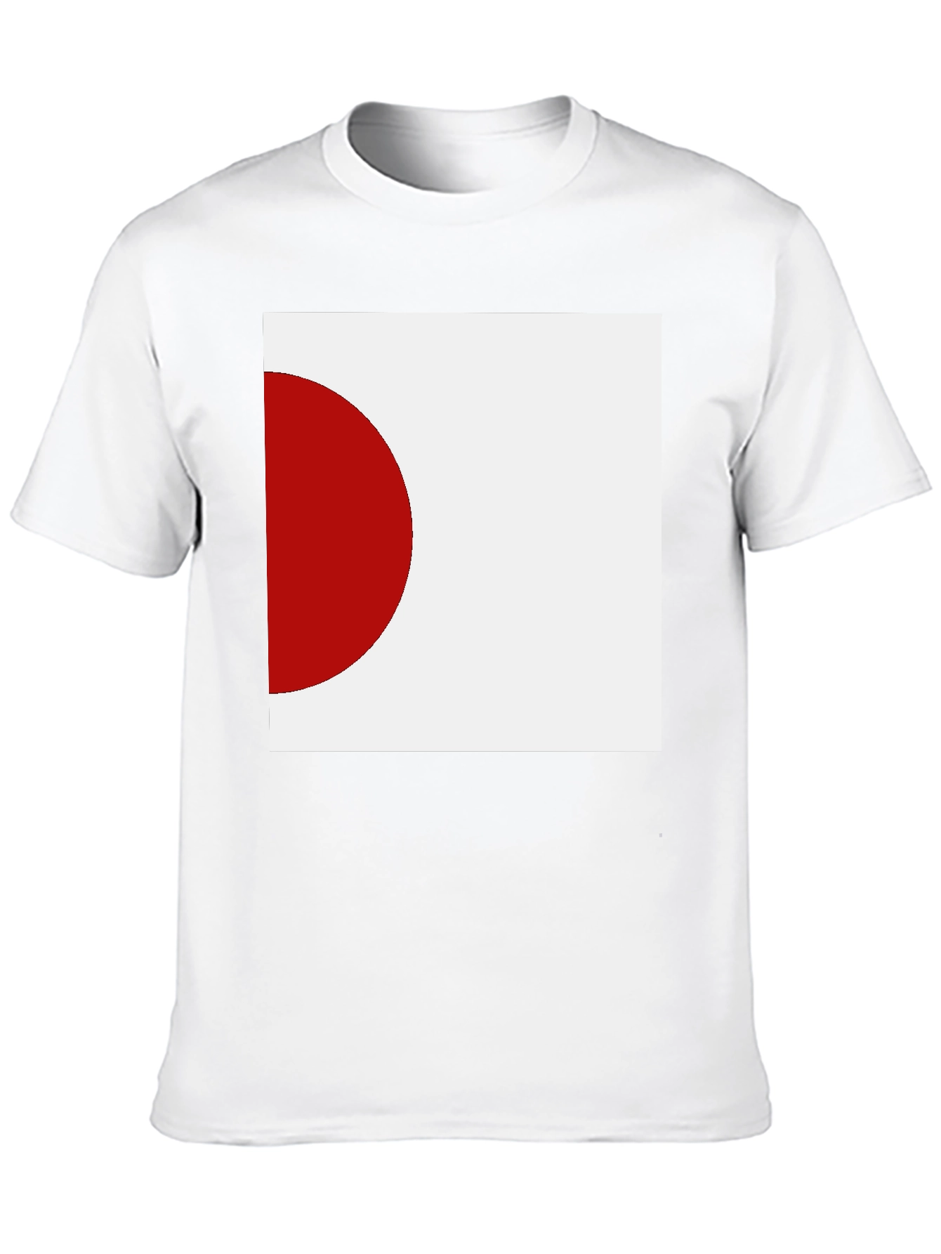 Minimalist Japan Flag Graphic Black T-Shirt