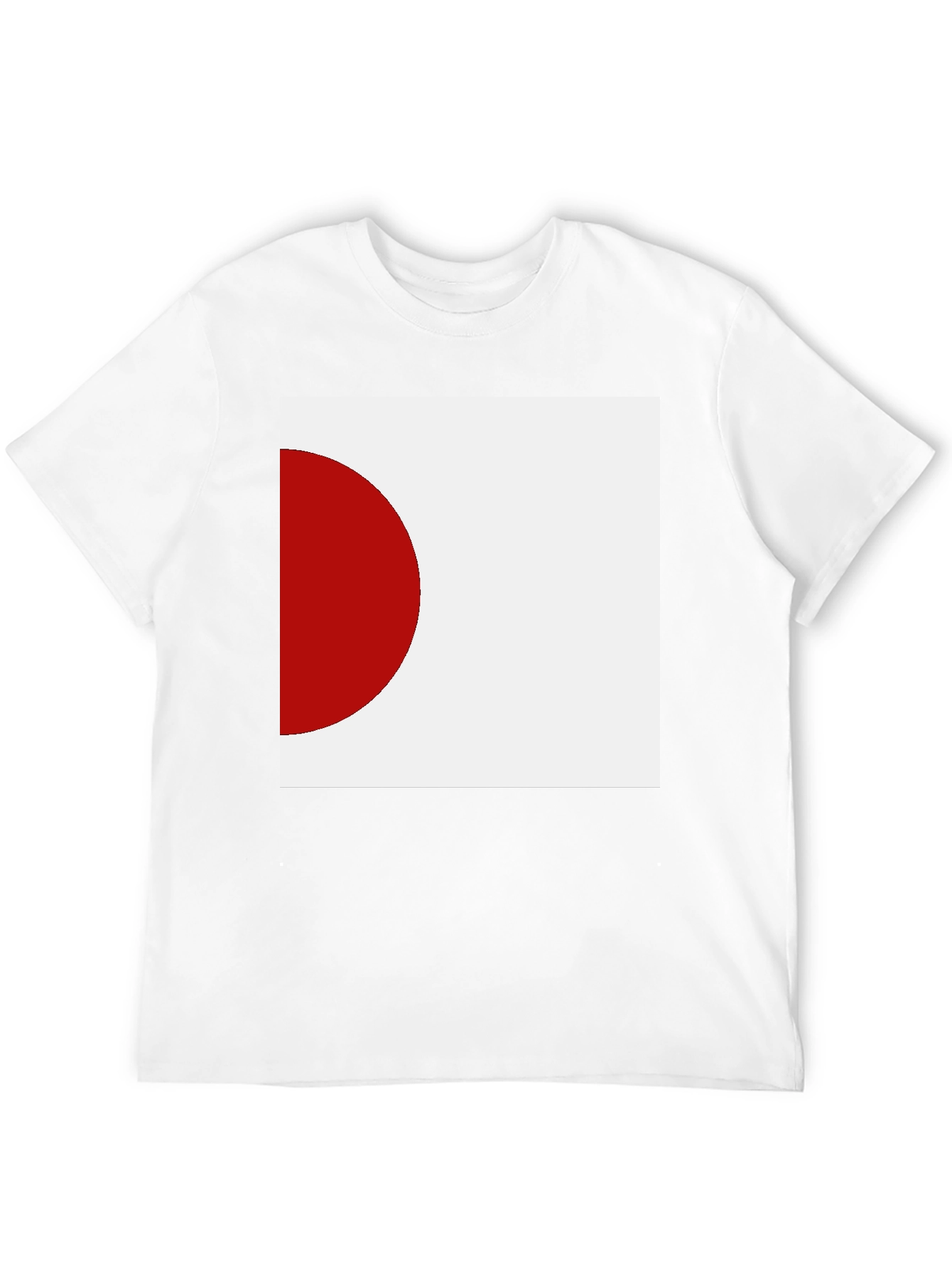 Minimalist Japan Flag Graphic Black T-Shirt