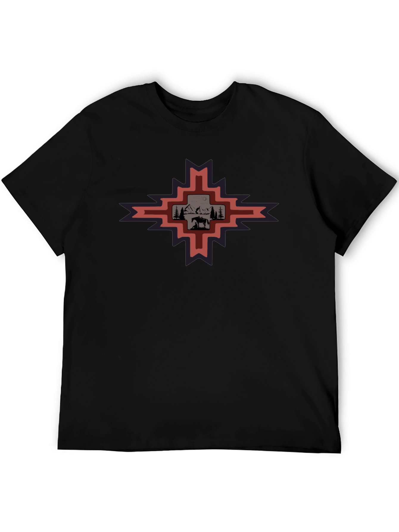 Southwest Scene Graphic Tee - Mens Black T-Shirt