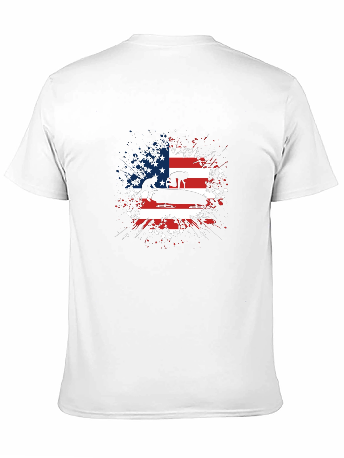 Patriotic Bobsled Team USA Graphic T-Shirt