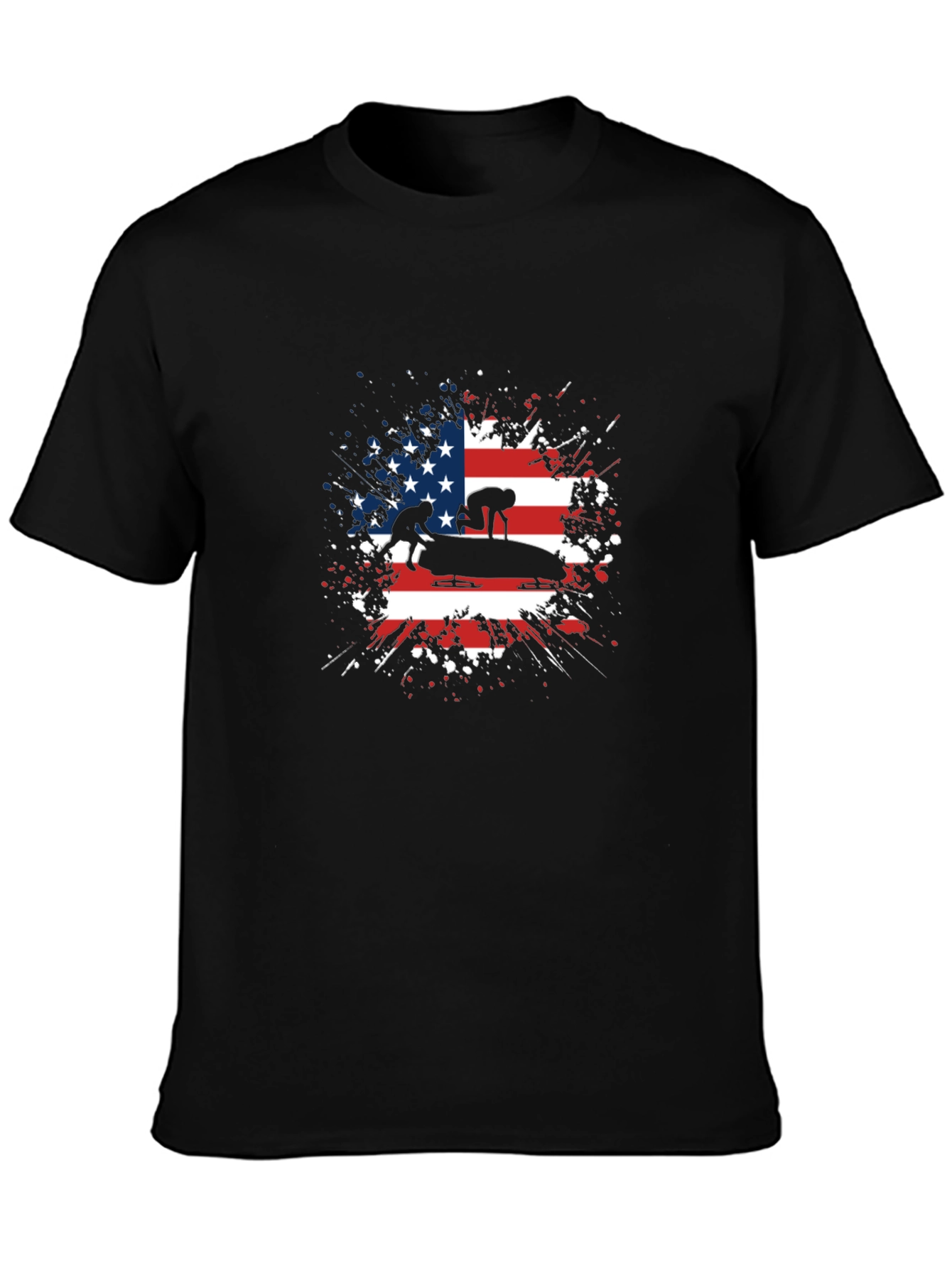 Patriotic Bobsled Team USA Graphic T-Shirt