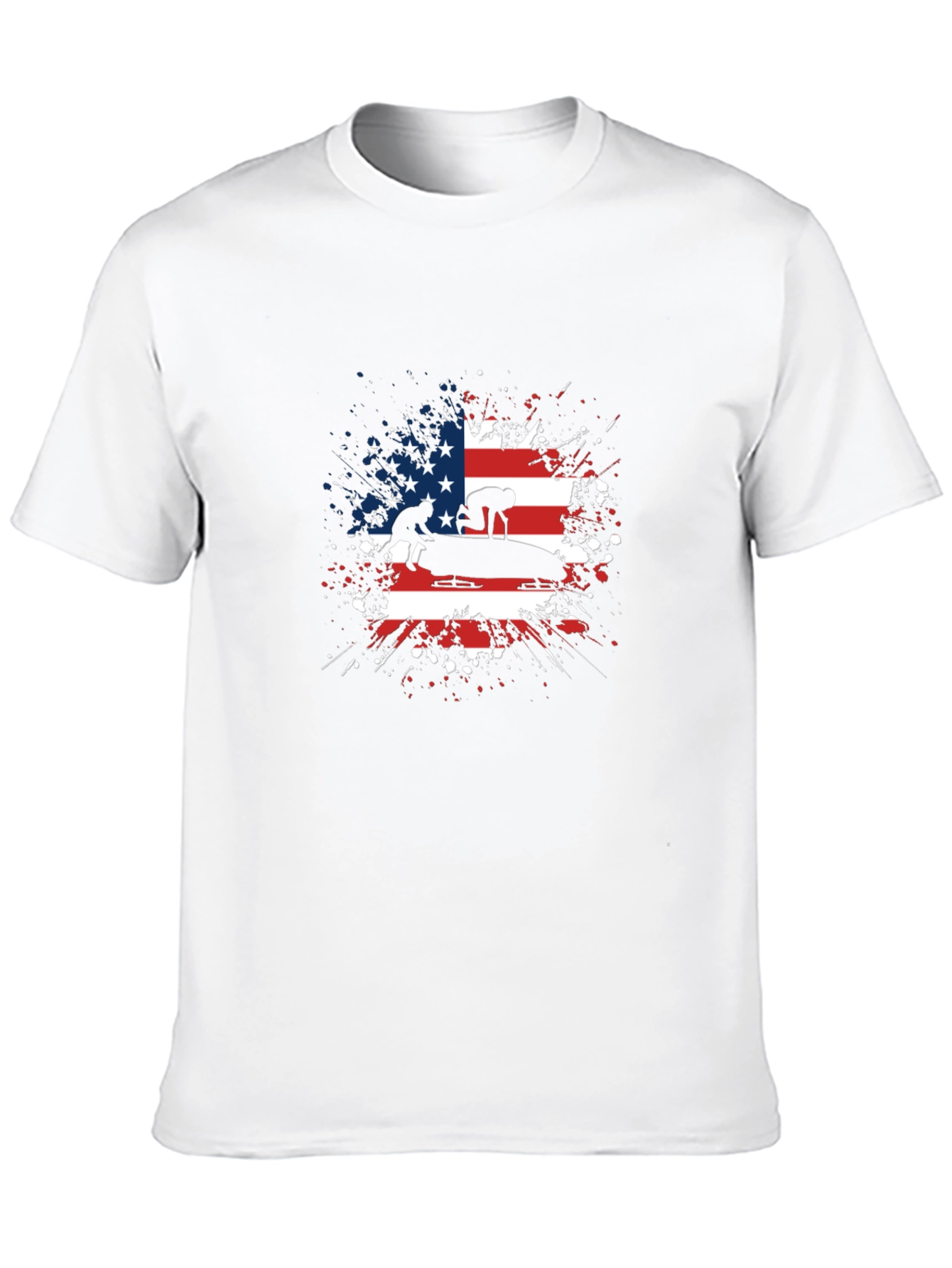 Patriotic Bobsled Team USA Graphic T-Shirt