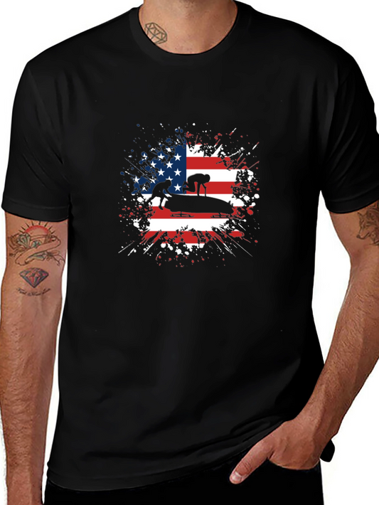 Patriotic Bobsled Team USA Graphic T-Shirt