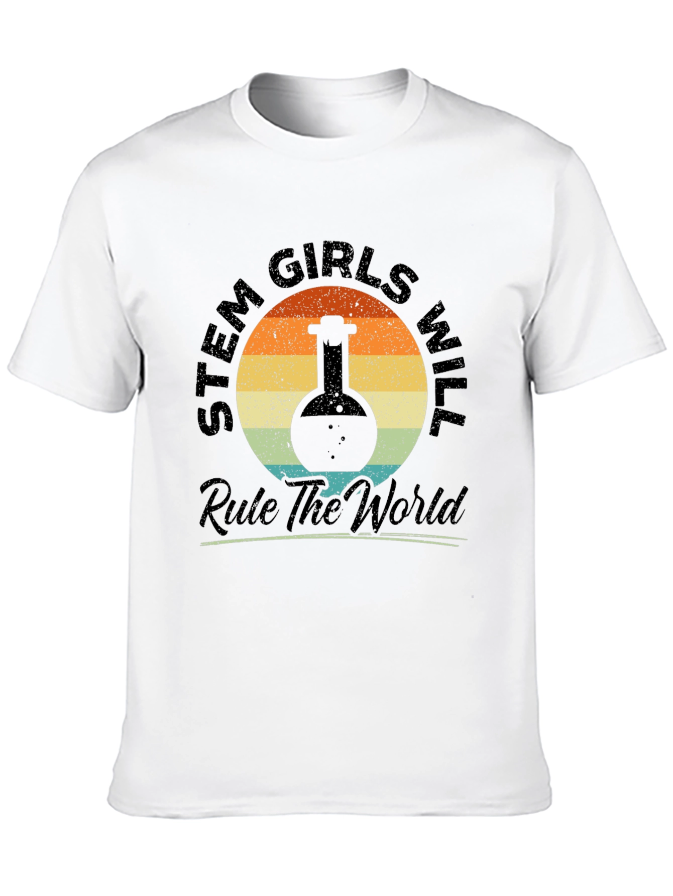 STEM Girls Rule the World Graphic T-Shirt