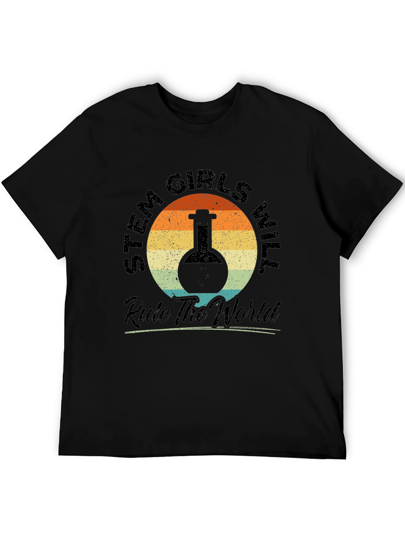 STEM Girls Rule the World Graphic T-Shirt