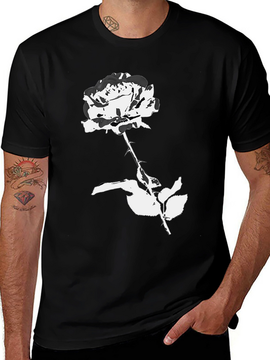 Black Rose Graphic Tee - Stylish Unisex T-Shirt