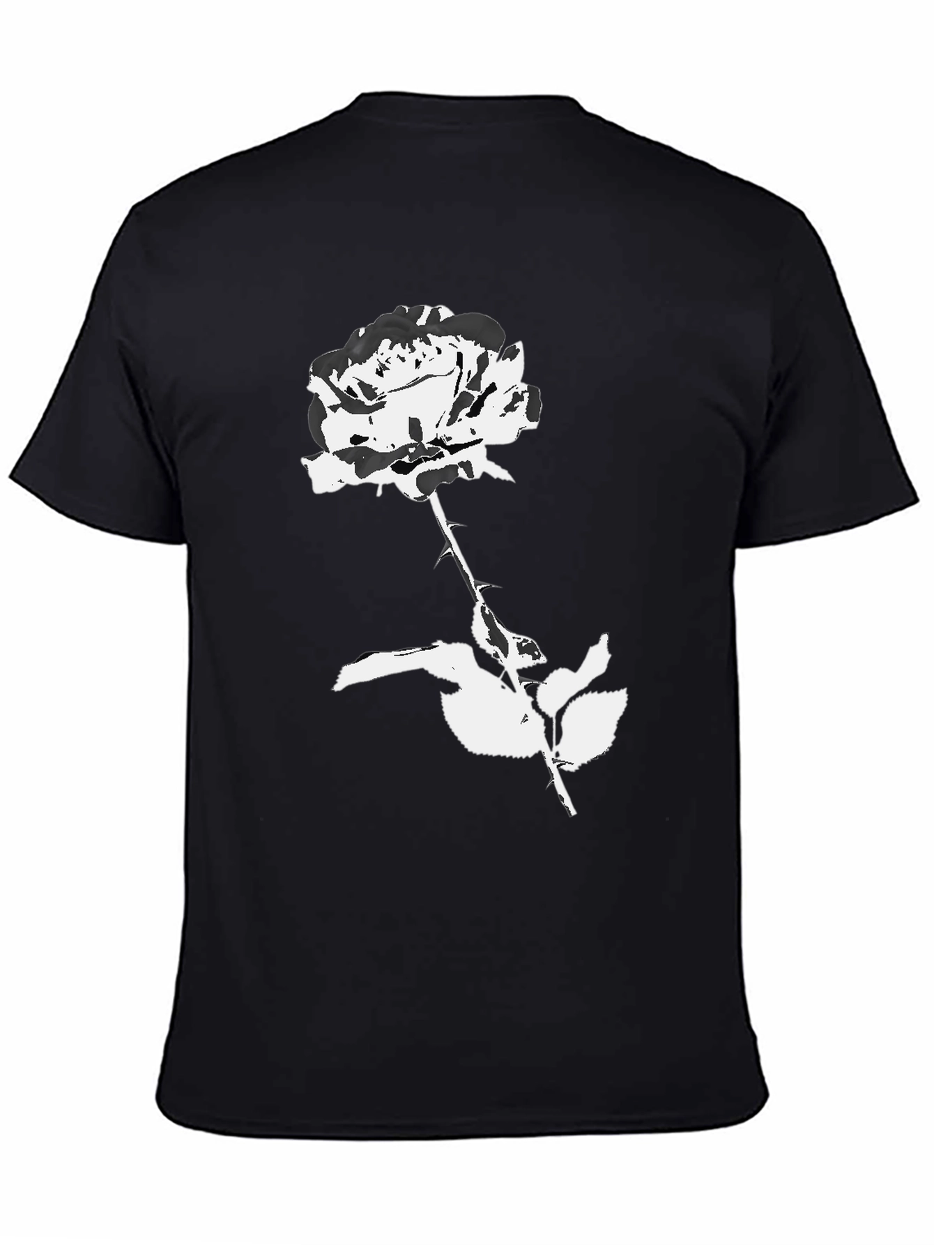 Black Rose Graphic Tee - Stylish Unisex T-Shirt