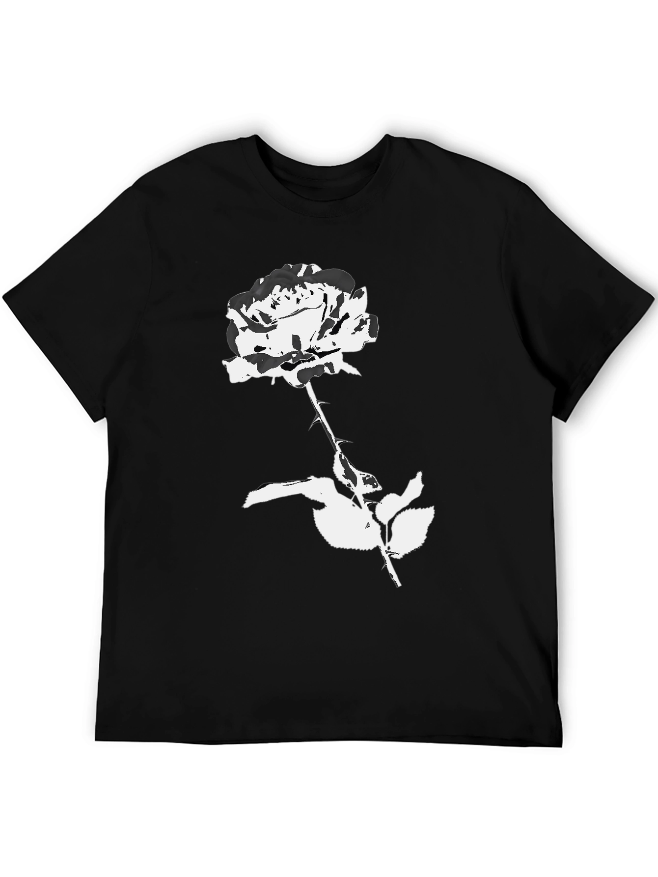 Black Rose Graphic Tee - Stylish Unisex T-Shirt