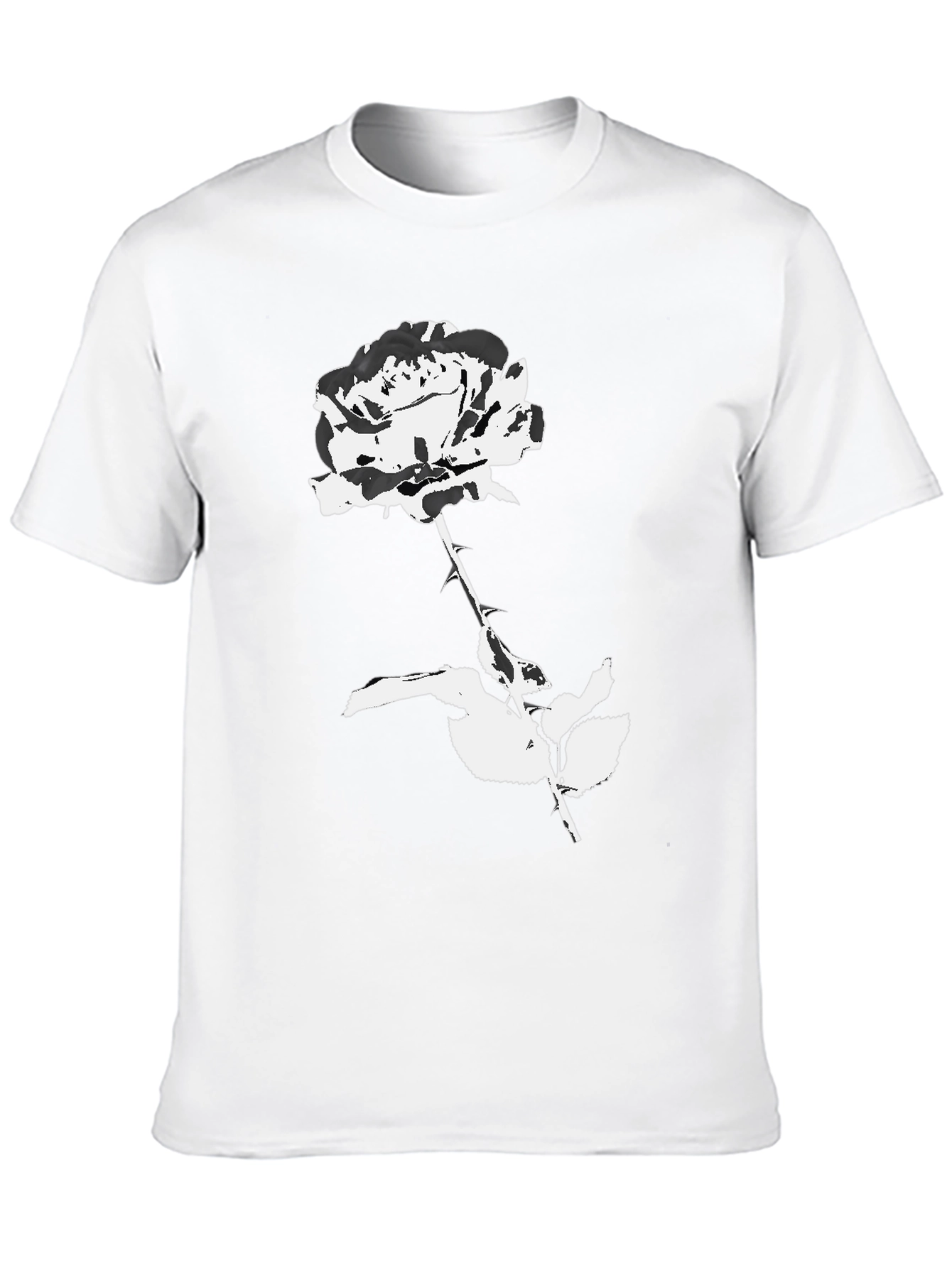 Black Rose Graphic Tee - Stylish Unisex T-Shirt