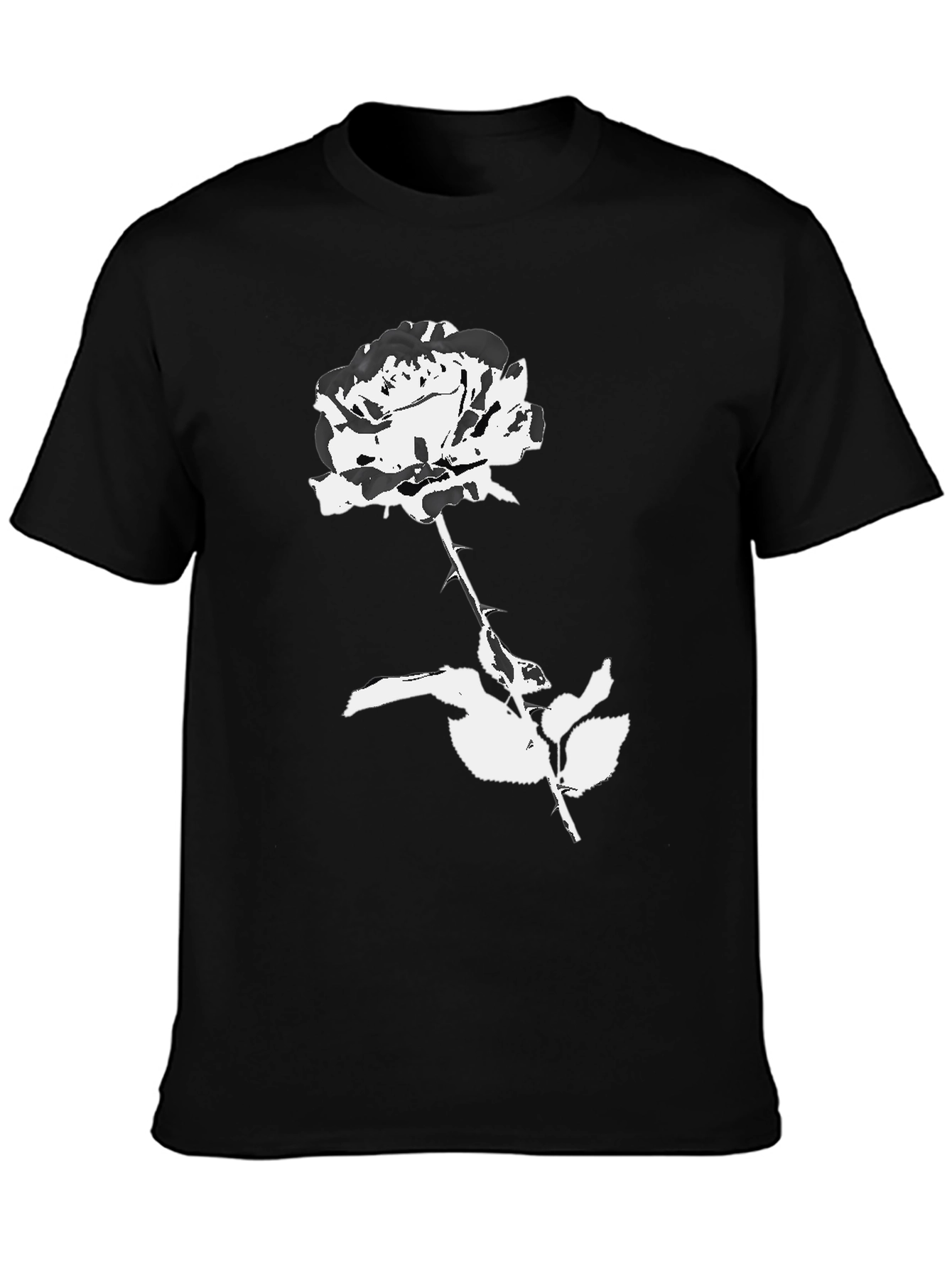 Black Rose Graphic Tee - Stylish Unisex T-Shirt