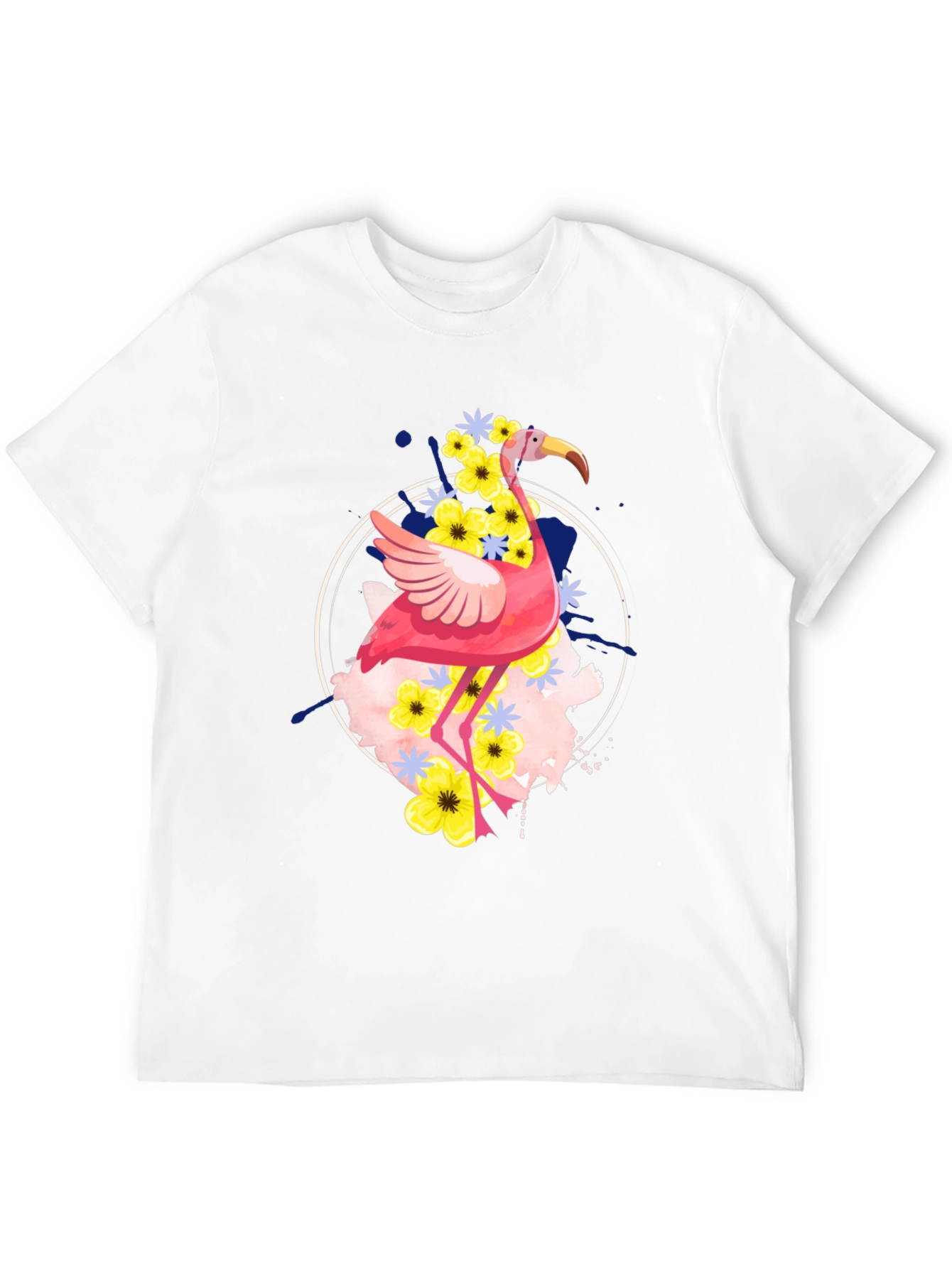 Flamingo Floral Graphic Tee - Unique Design