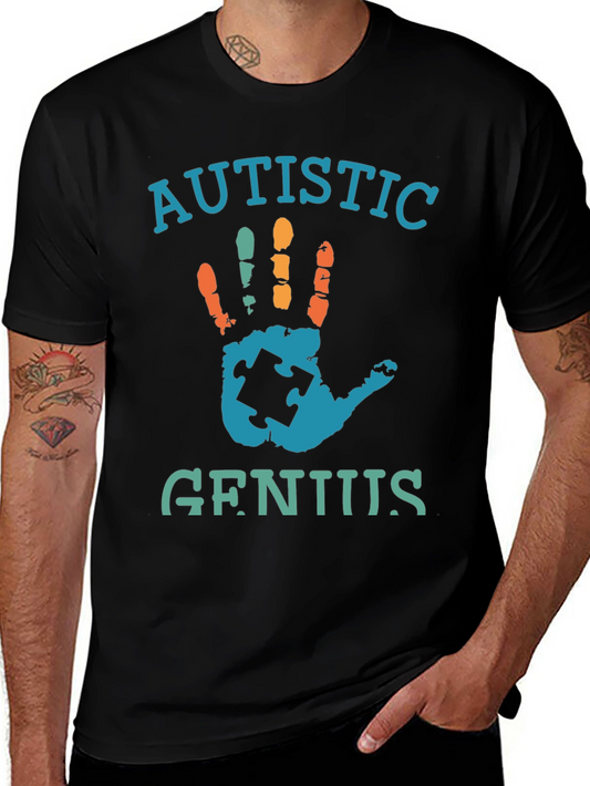 Autistic Genius T-Shirt - Colorful Hand Design