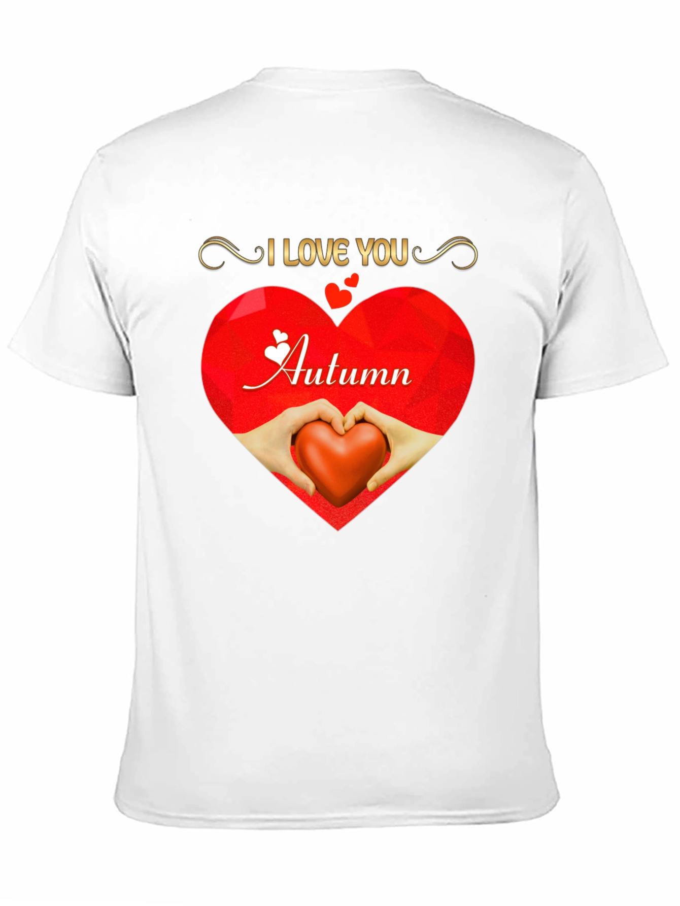I Love You Autumn Heart Graphic T-Shirt