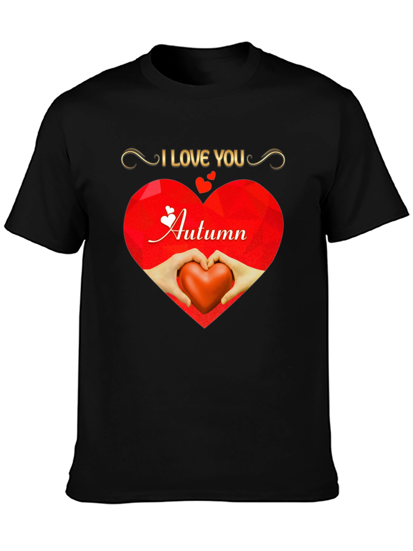 I Love You Autumn Heart Graphic T-Shirt