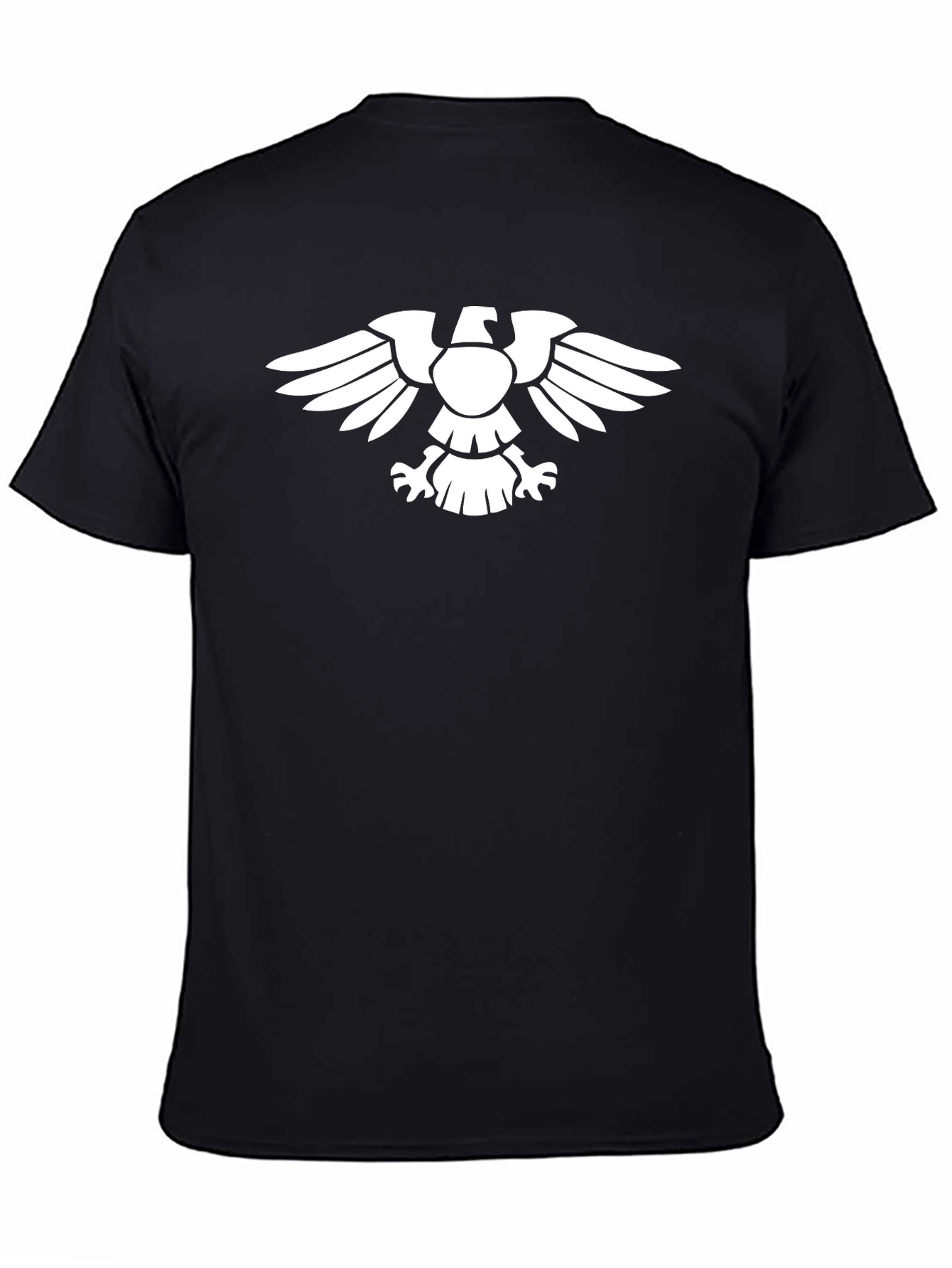 Black T-Shirt with White Imperial Eagle Design
