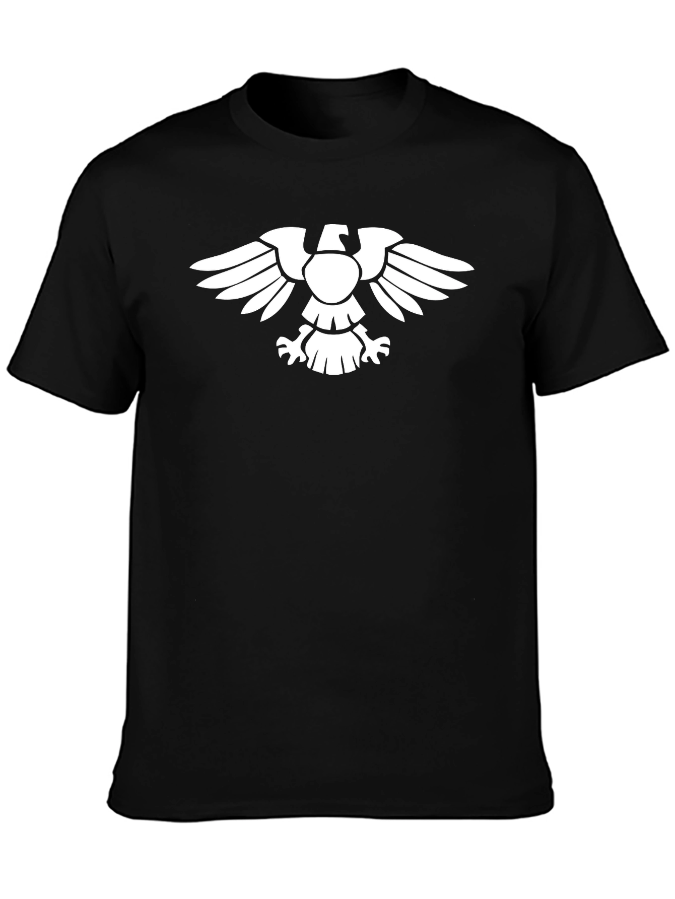 Black T-Shirt with White Imperial Eagle Design