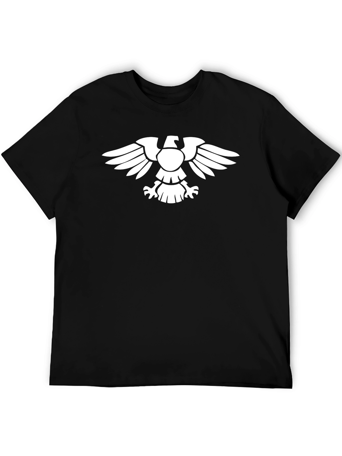 Black T-Shirt with White Imperial Eagle Design