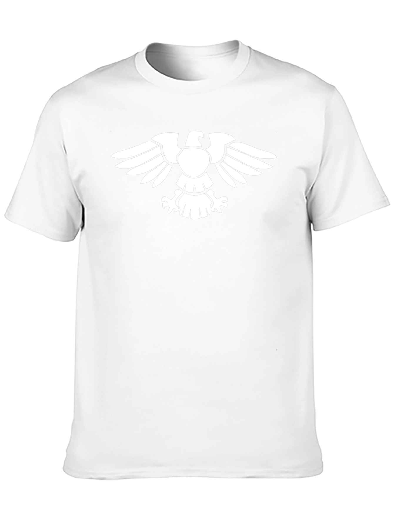 Black T-Shirt with White Imperial Eagle Design
