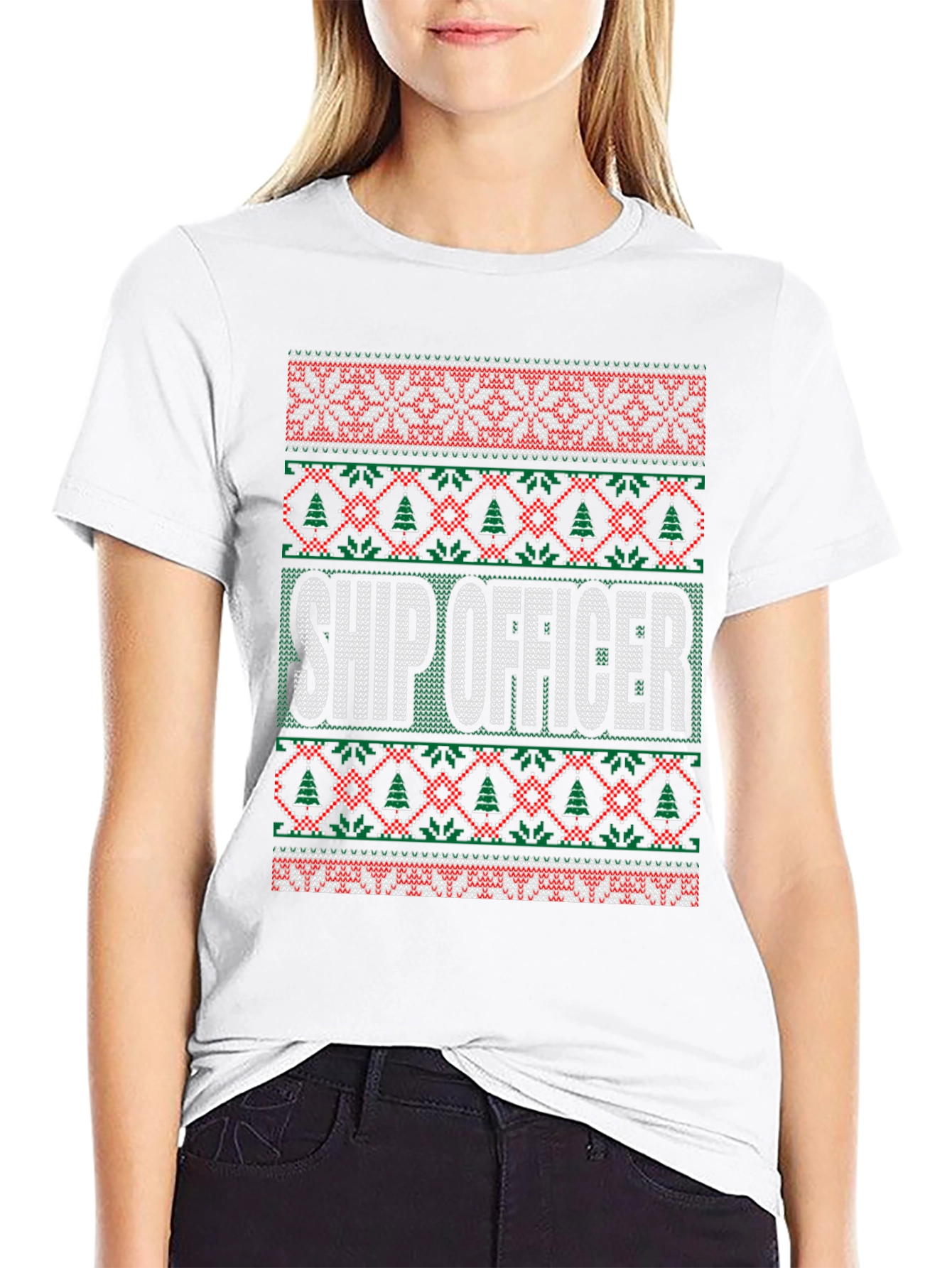 Ship Officer Ugly Christmas Sweater T-Shirt