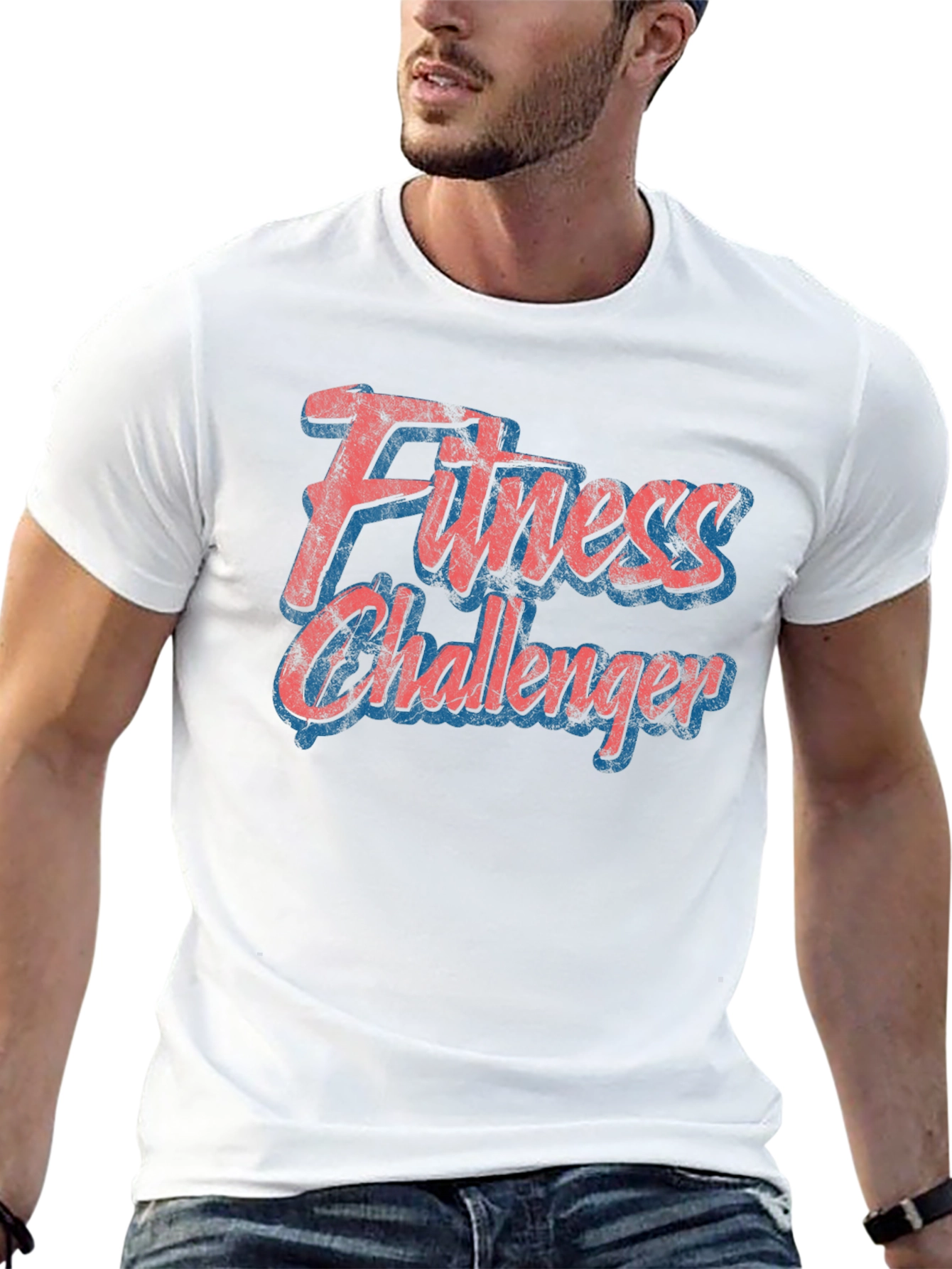 Fitness Challenger Graphic T-Shirt - Gym Workout Tee