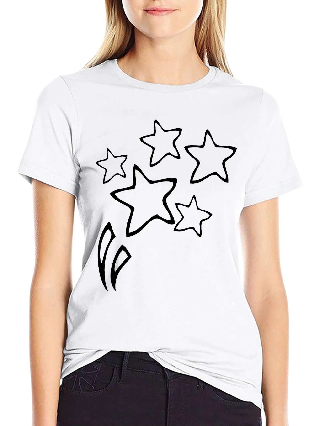 Starry Graphic Black T-Shirt