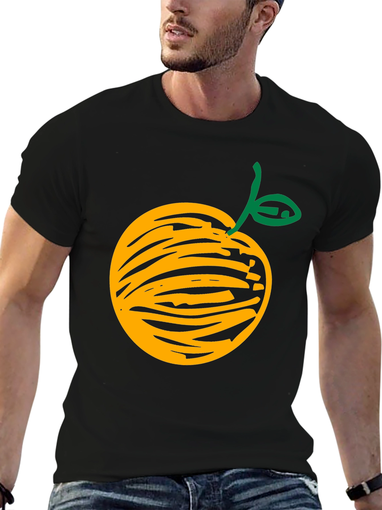 Orange Graphic Tee - Cool Fruit Design