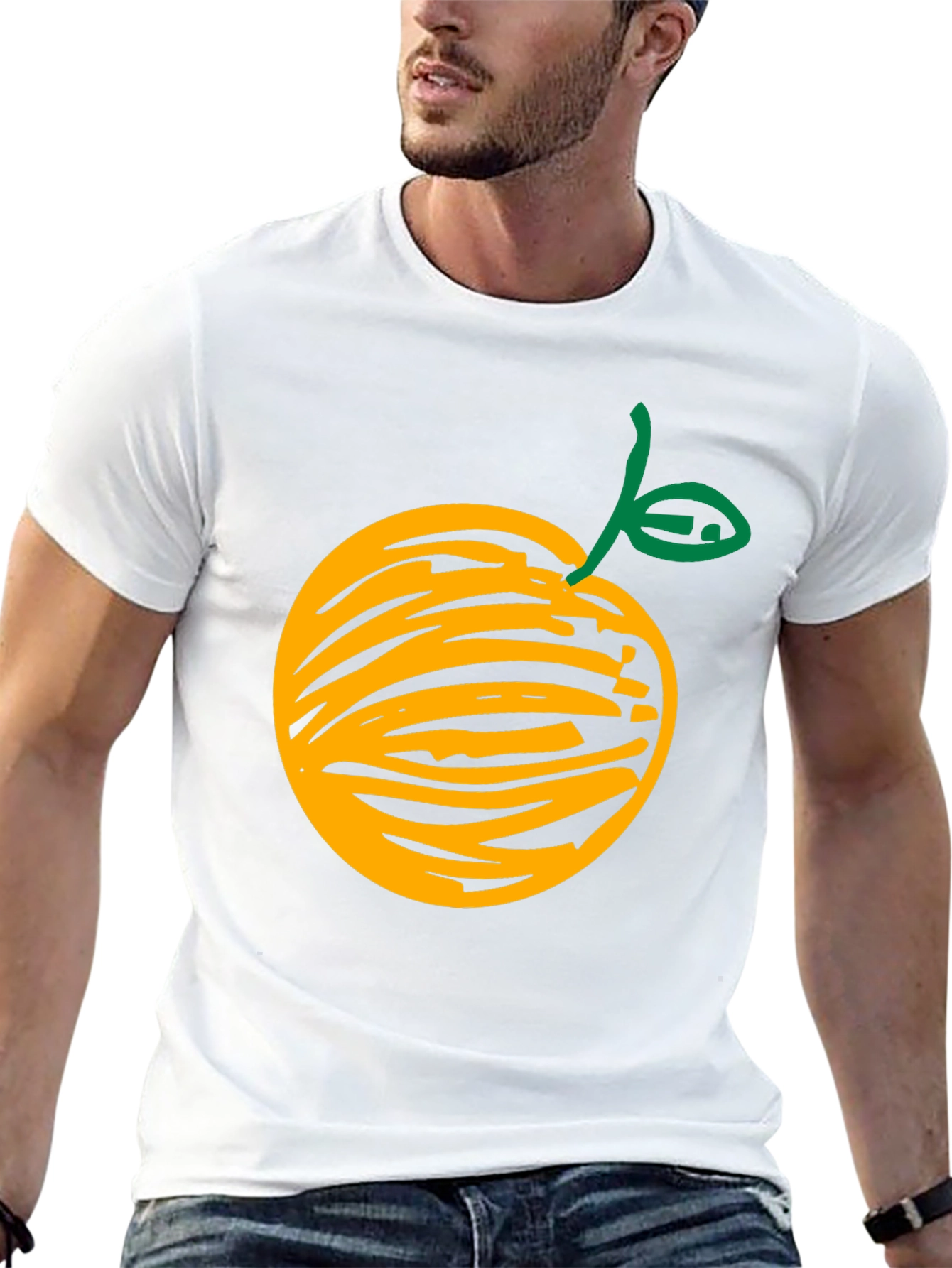 Orange Graphic Tee - Cool Fruit Design