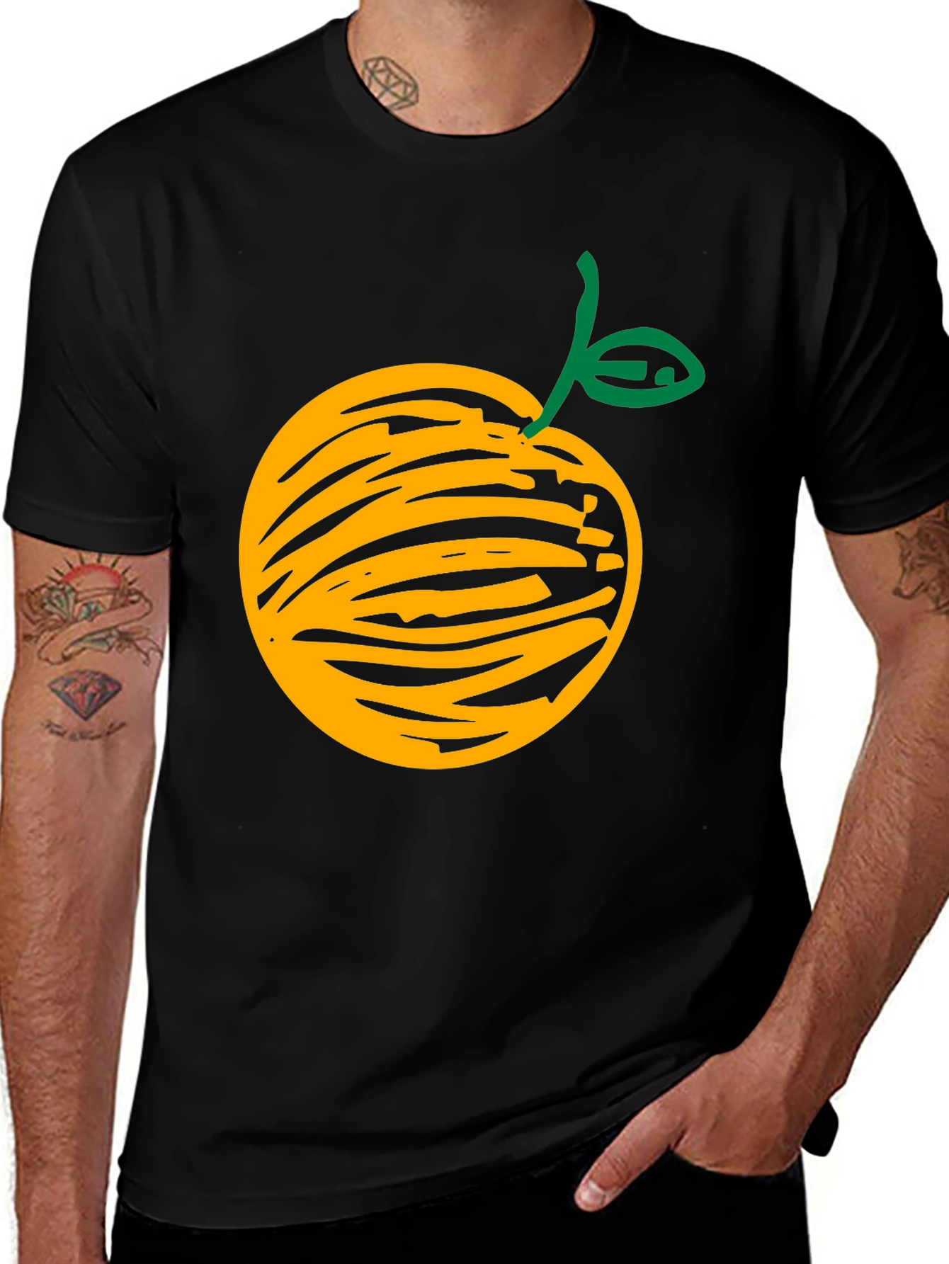 Orange Graphic Tee - Cool Fruit Design