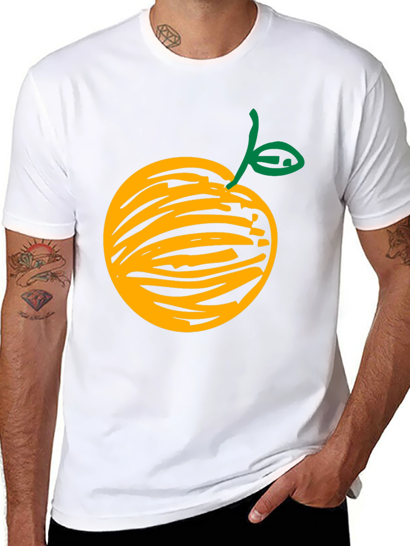 Orange Graphic Tee - Cool Fruit Design