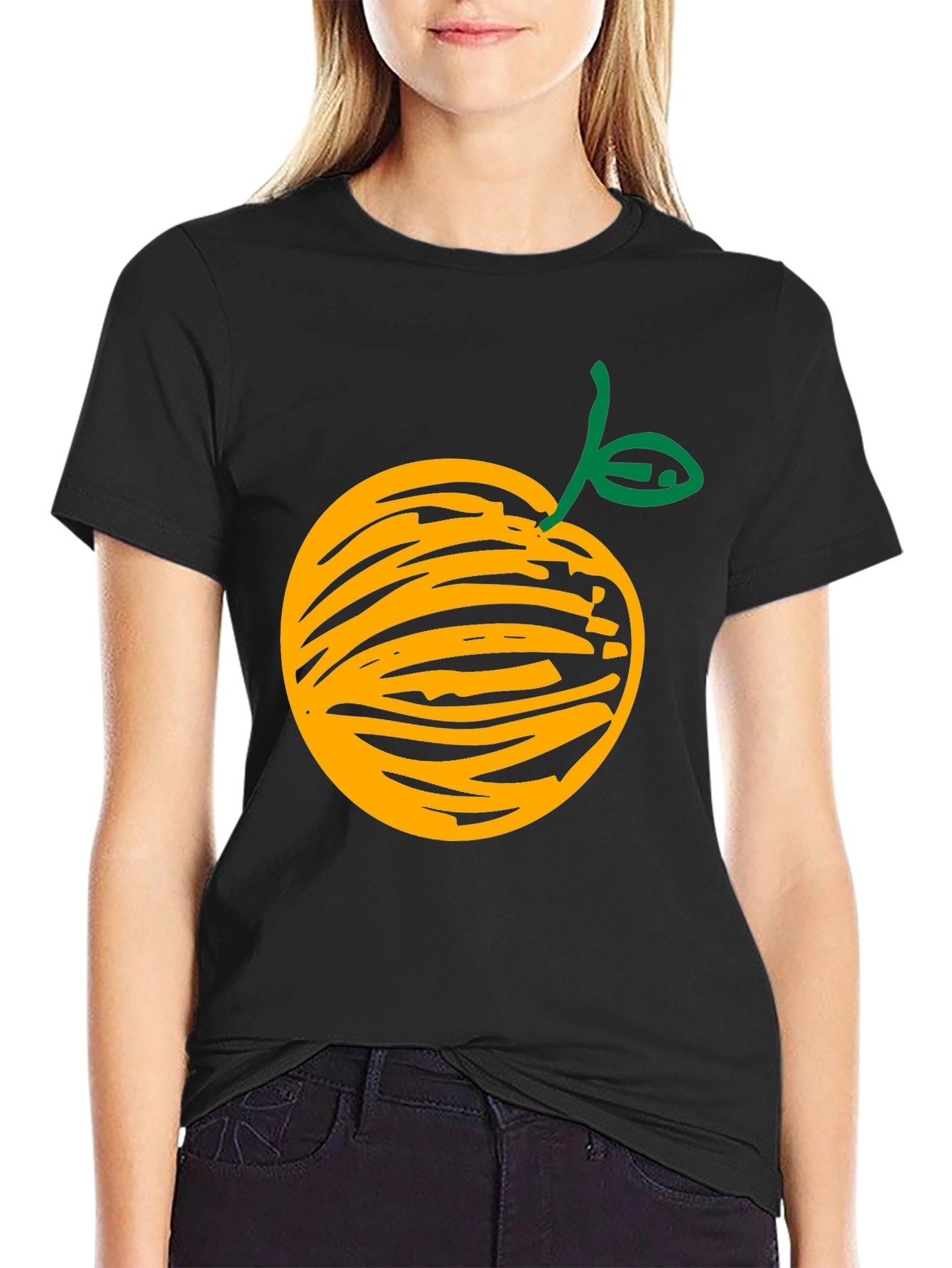 Orange Graphic Tee - Cool Fruit Design