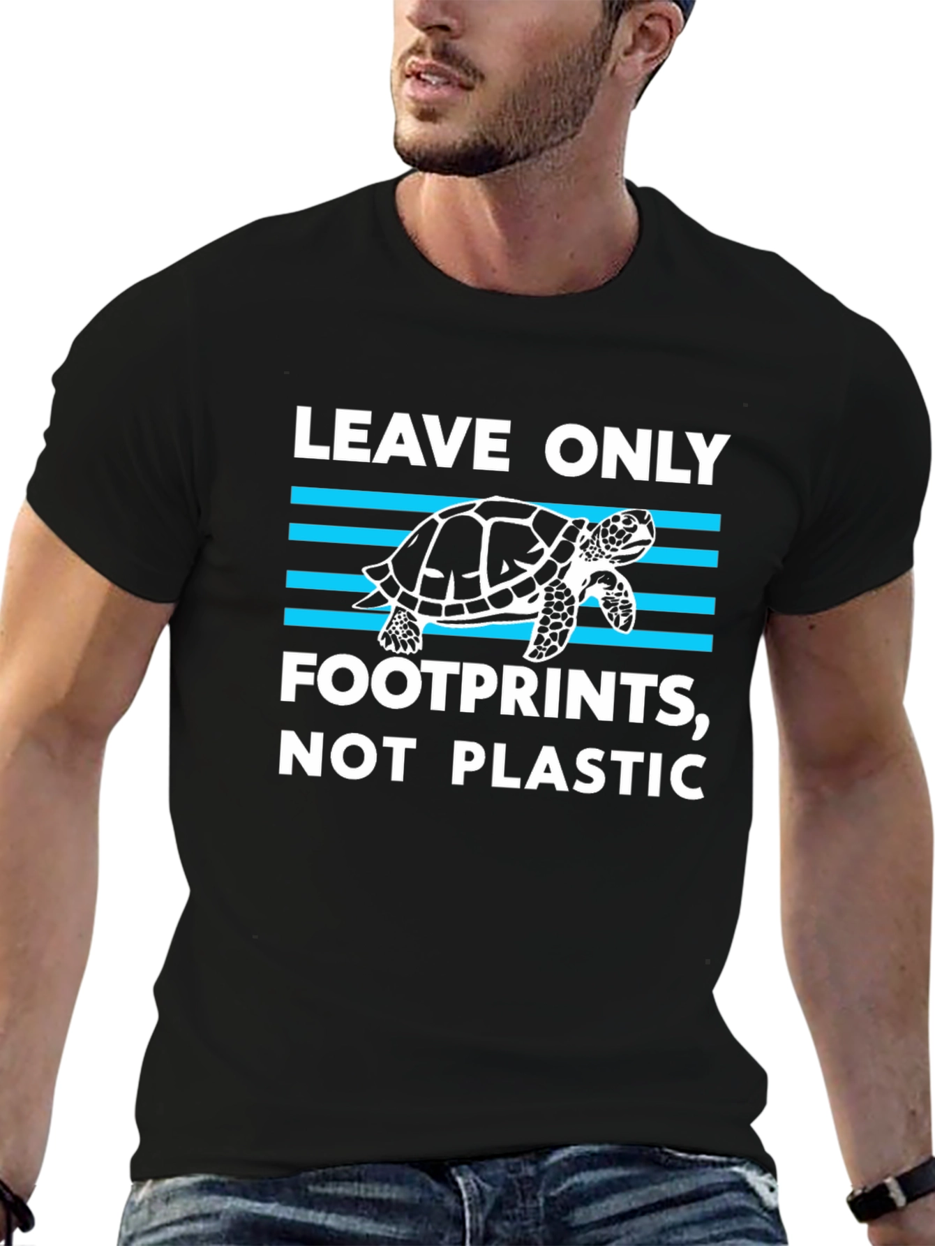 Leave Only Footprints Turtle Graphic Tee