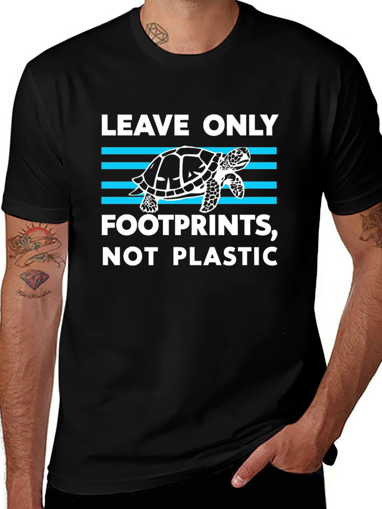 Leave Only Footprints Turtle Graphic Tee