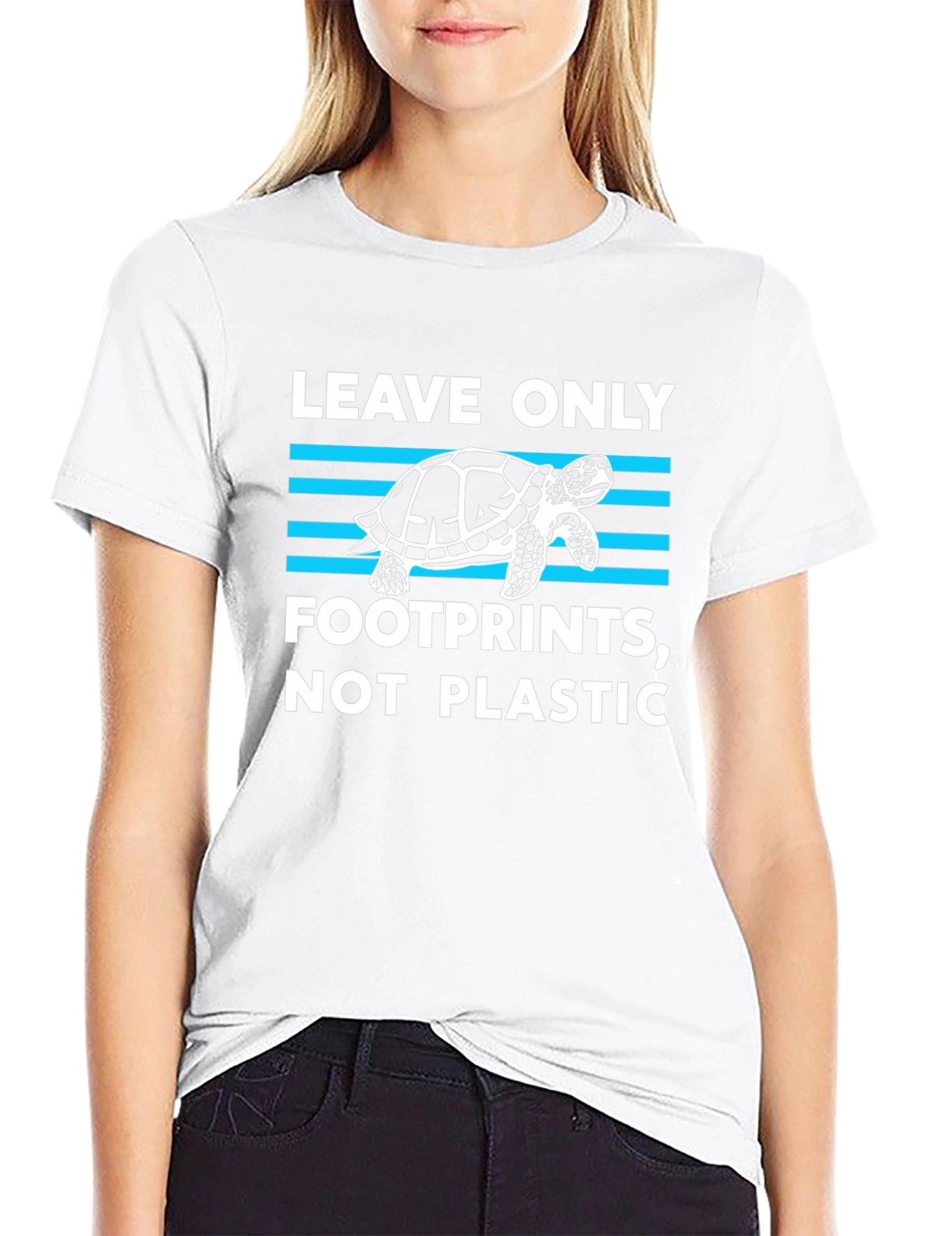 Leave Only Footprints Turtle Graphic Tee